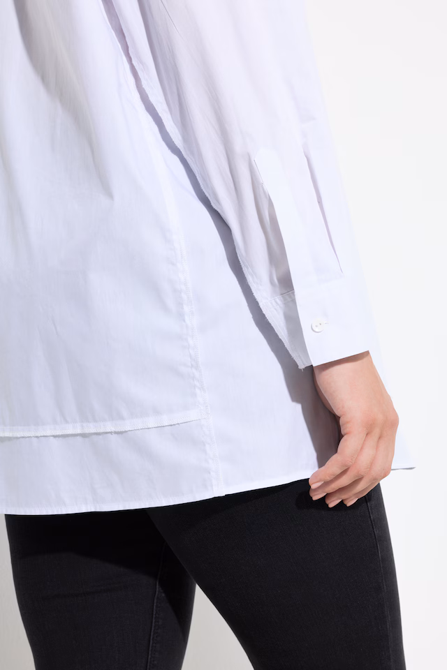 Decorative Seam Long Sleeve Button Down Shirt