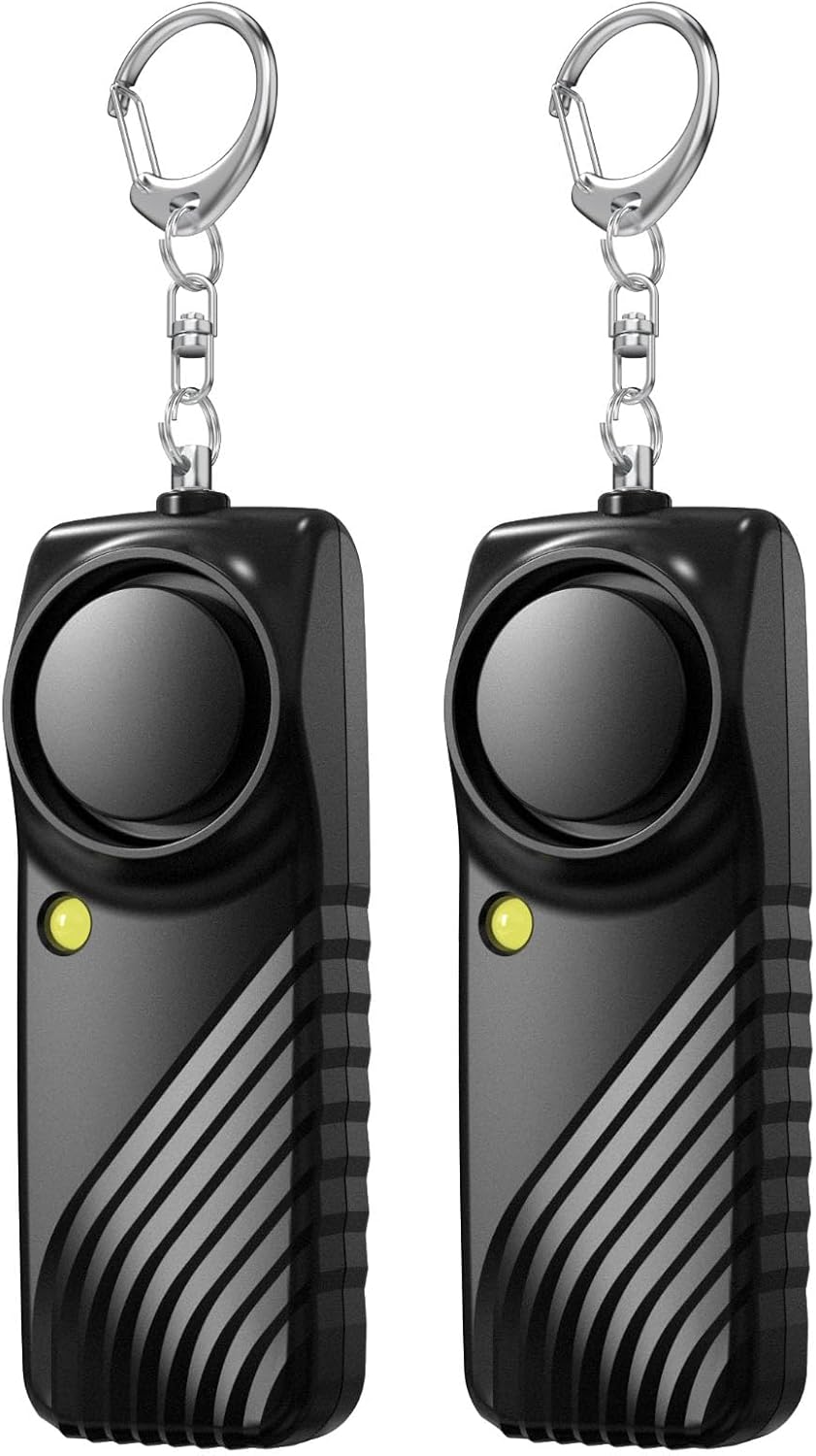 2 Pack Safe Sound Personal Alarms Self Defense 130dB Loud with LED Flashlight Outdoor Essentials Emergency Security Alarm for Women Children Elderly Men Portable Blue