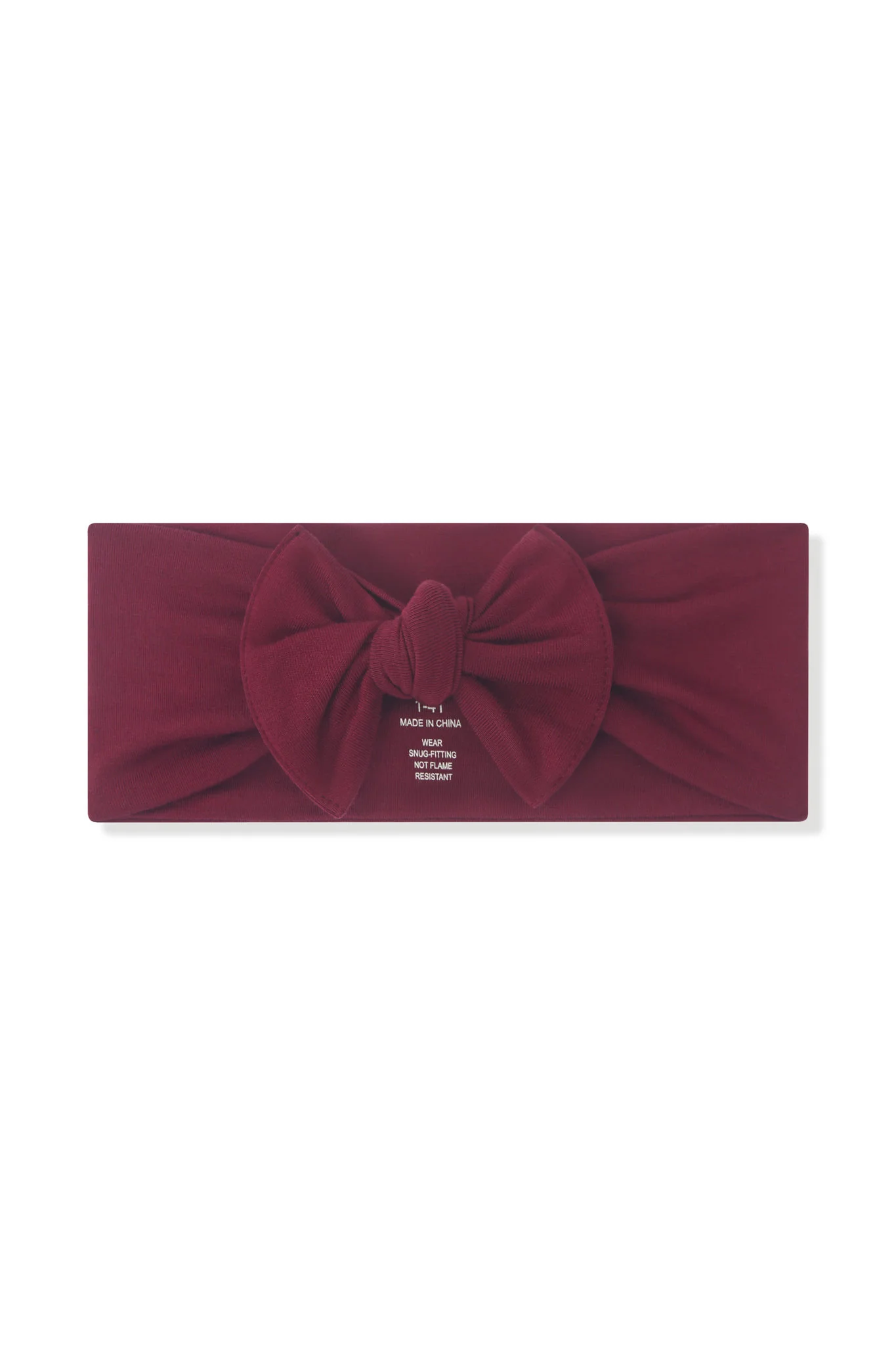 Knotted Bow Headband in Burgundy