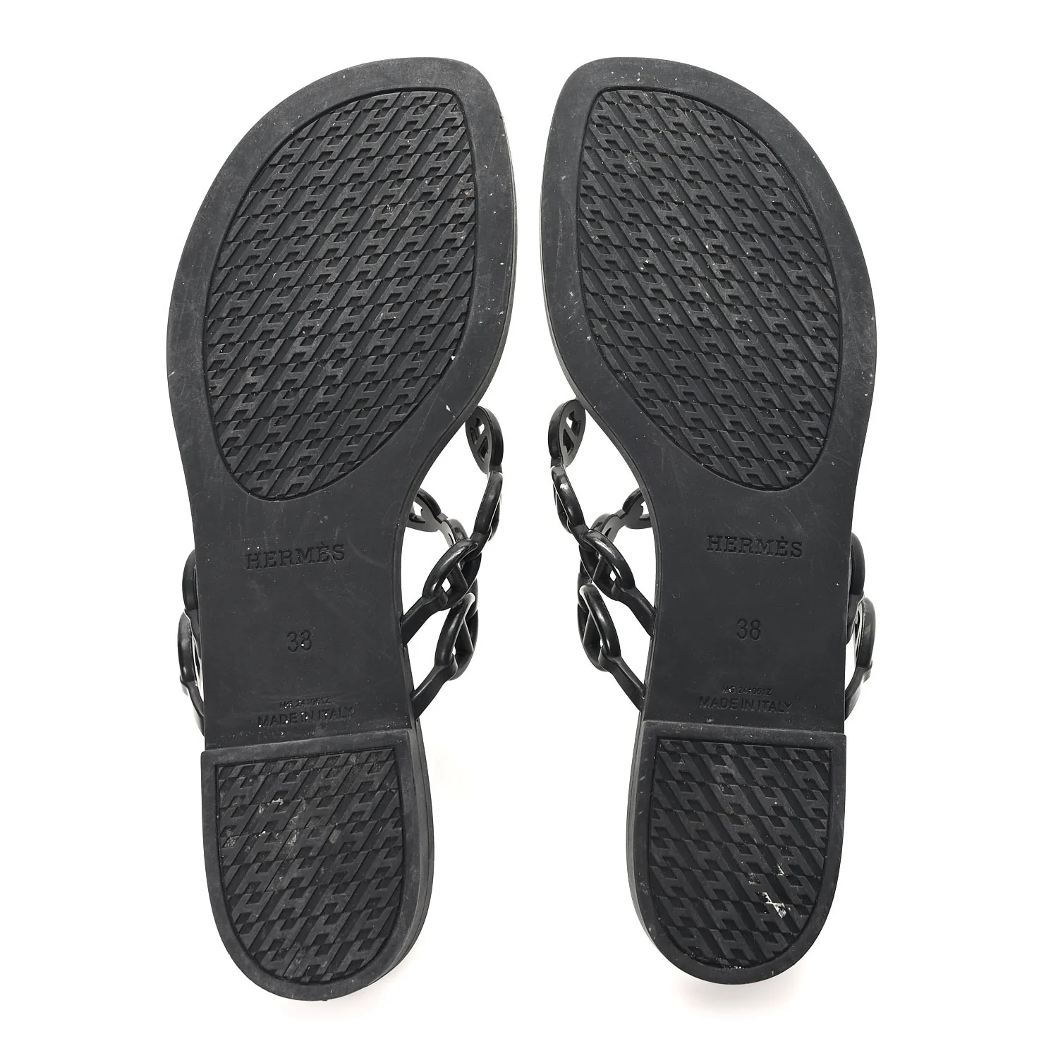 Rubber Chaine d'Ancre Island Sandals 38 Black