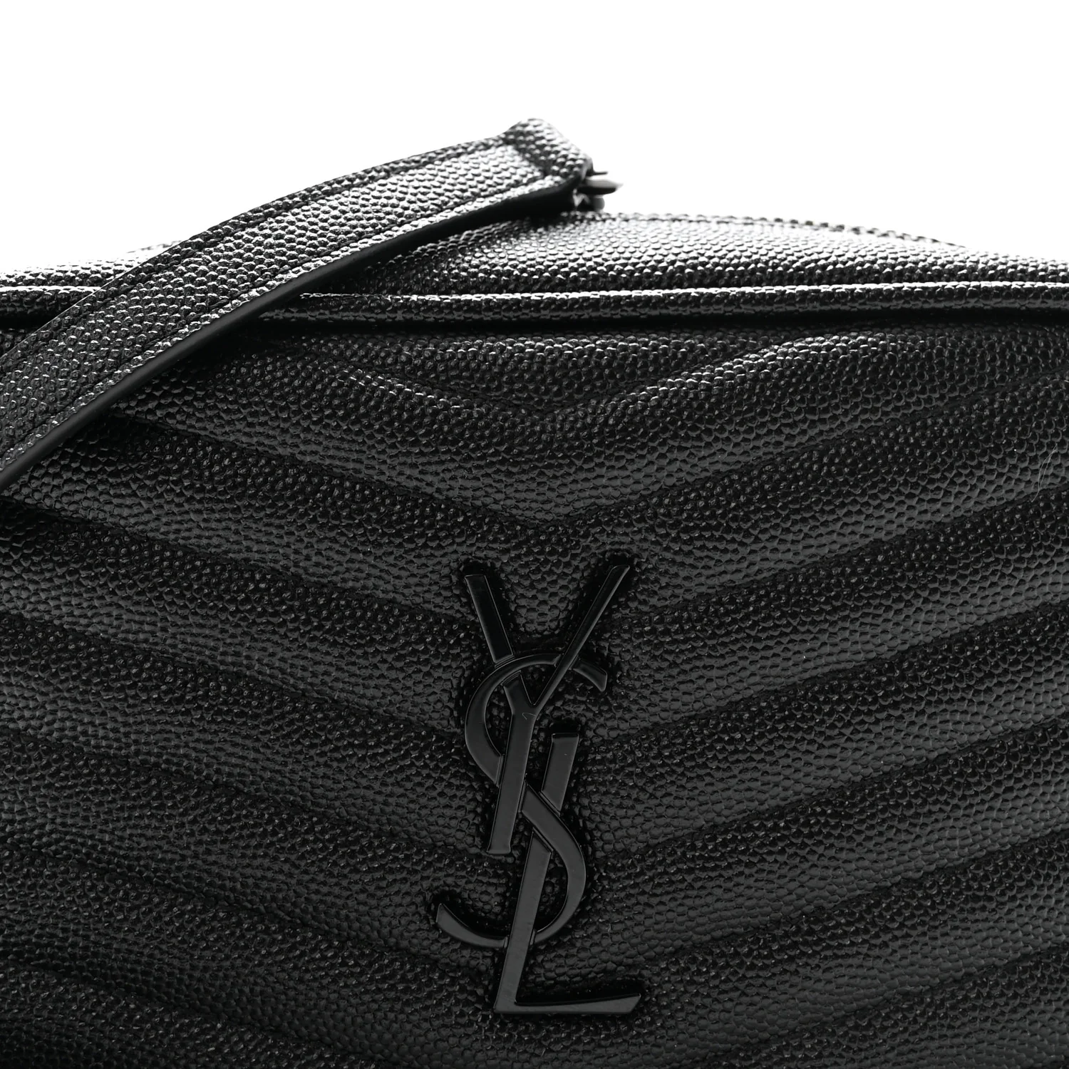Grain De Poudre Matelasse Monochrome Monogram Mini Lou Camera Bag Black
