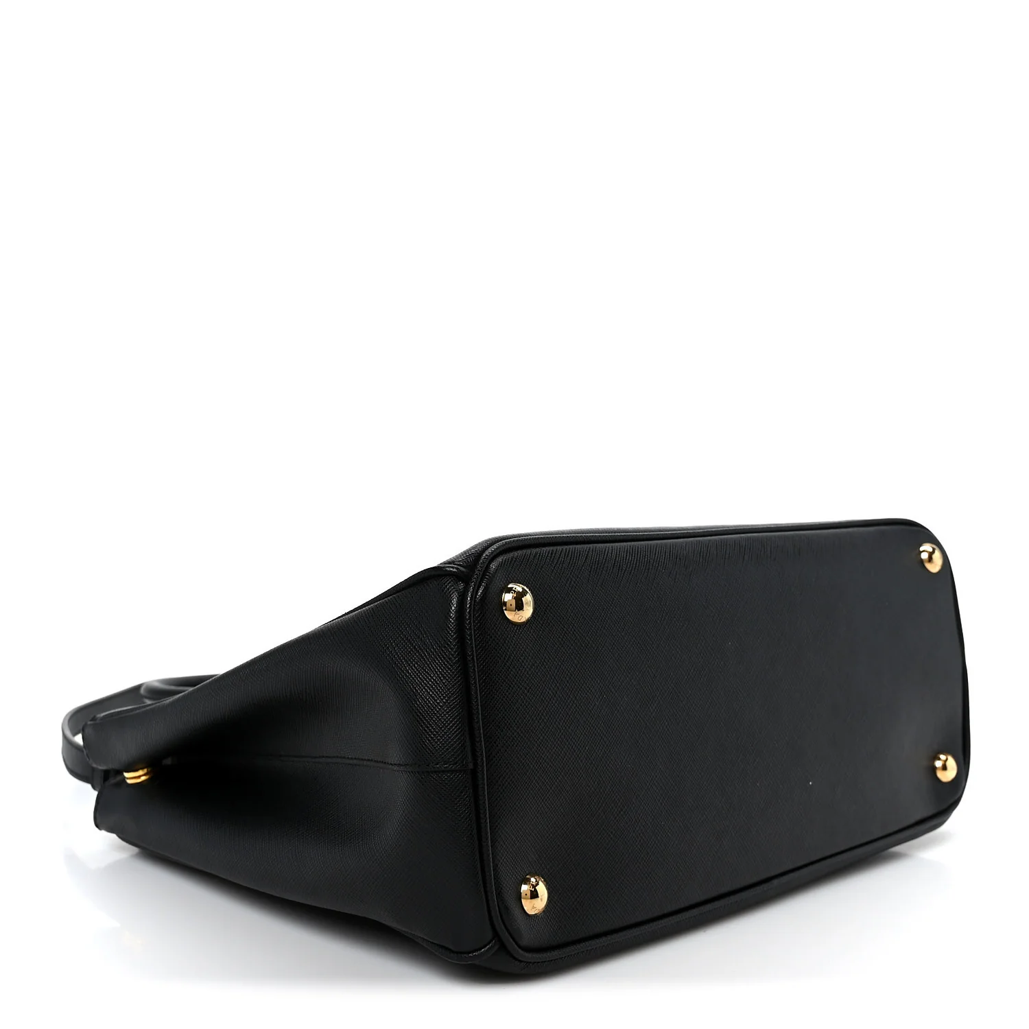 Saffiano Medium Galleria Double Zip Tote Black