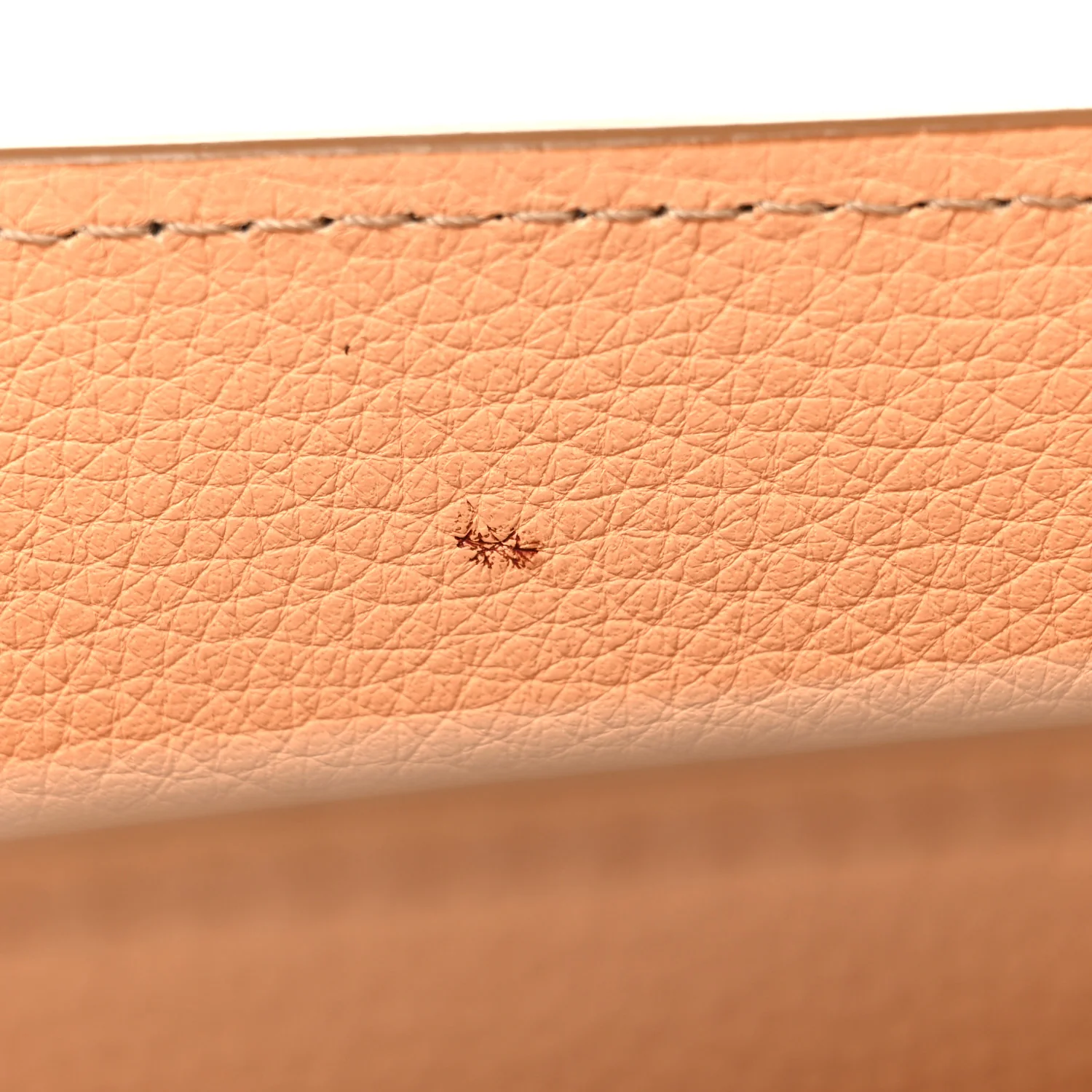 Grained Calfskin Mini Horizon Satchel Beige