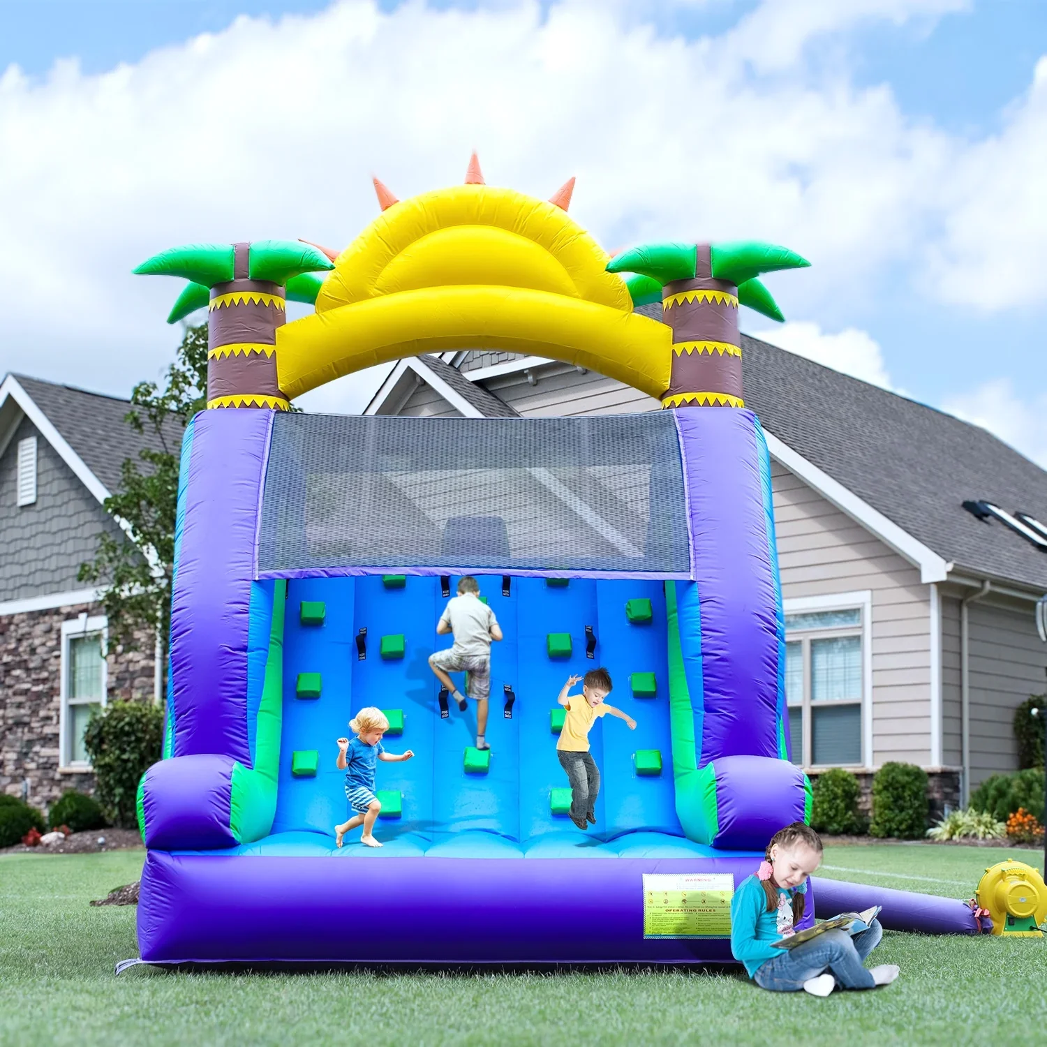 Relunch 26FT Inflatable Double Water Slide for Kids & Adults, PVC Inflatable Water Park with Blower, Giant Splash Pool for Backyard & Outdoor Fun, 26'L x 12'W x 14'H