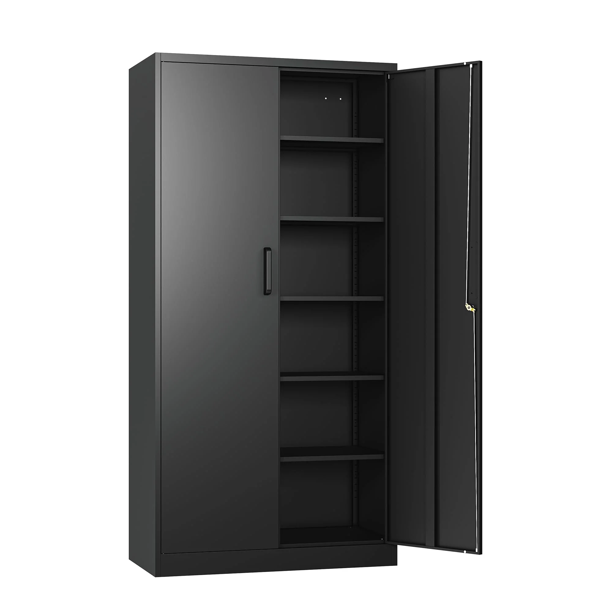 SISESOL 71 Metal Garage Storage Cabinet with 2 Doors