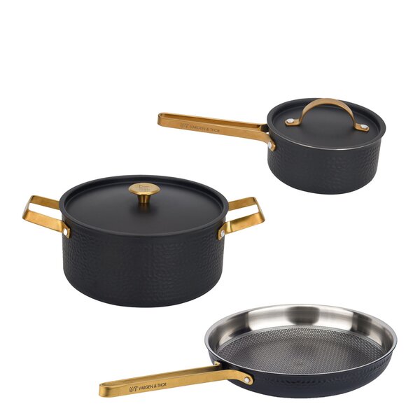 Brassa grytesett 3 deler messing