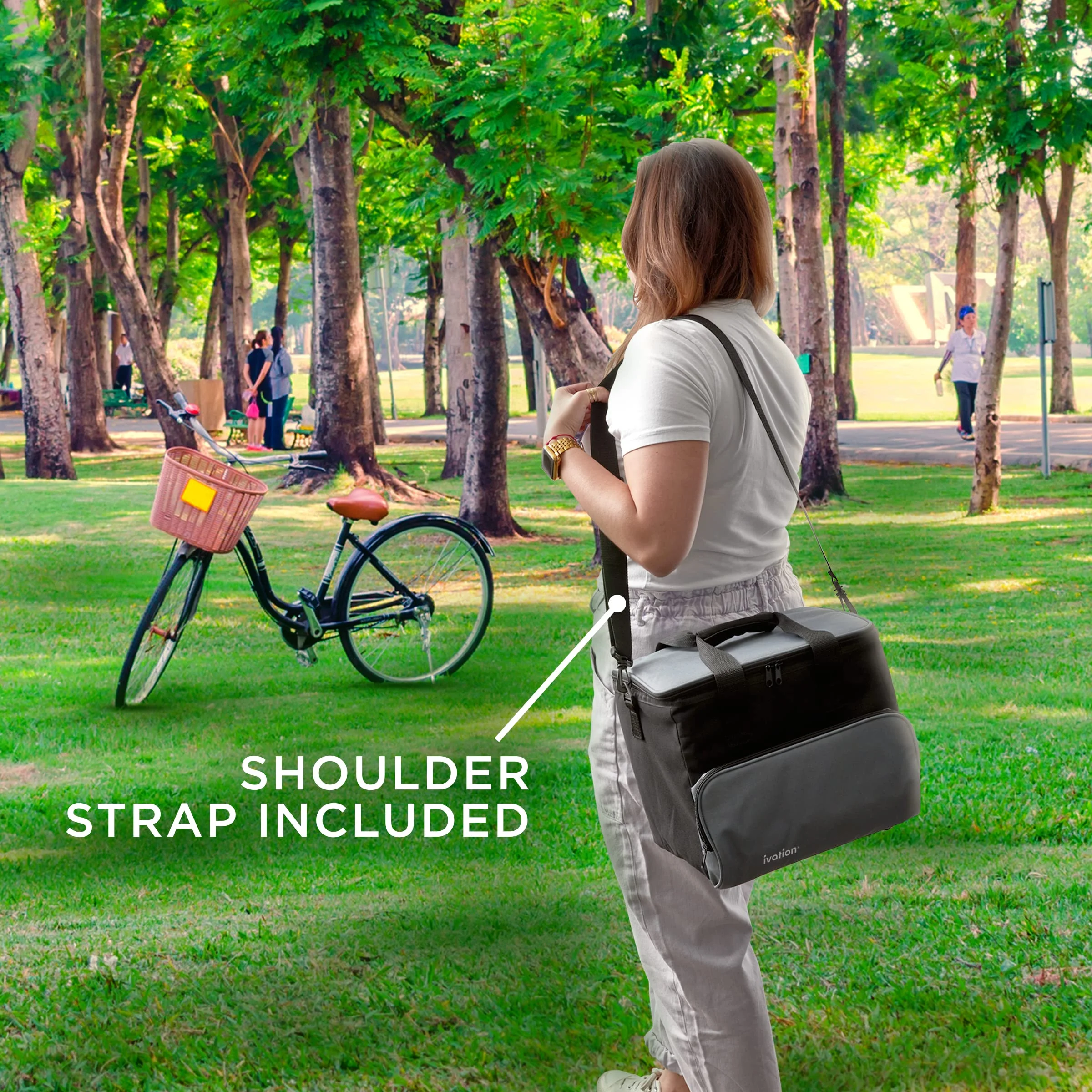 Portable Electric Cooler Bag | 15L Soft Sided Thermoelectric Travel Cooler with Shoulder Strap, Storage Pocket DC 12V Plug in for Car, Truck RV Camping - Image 8