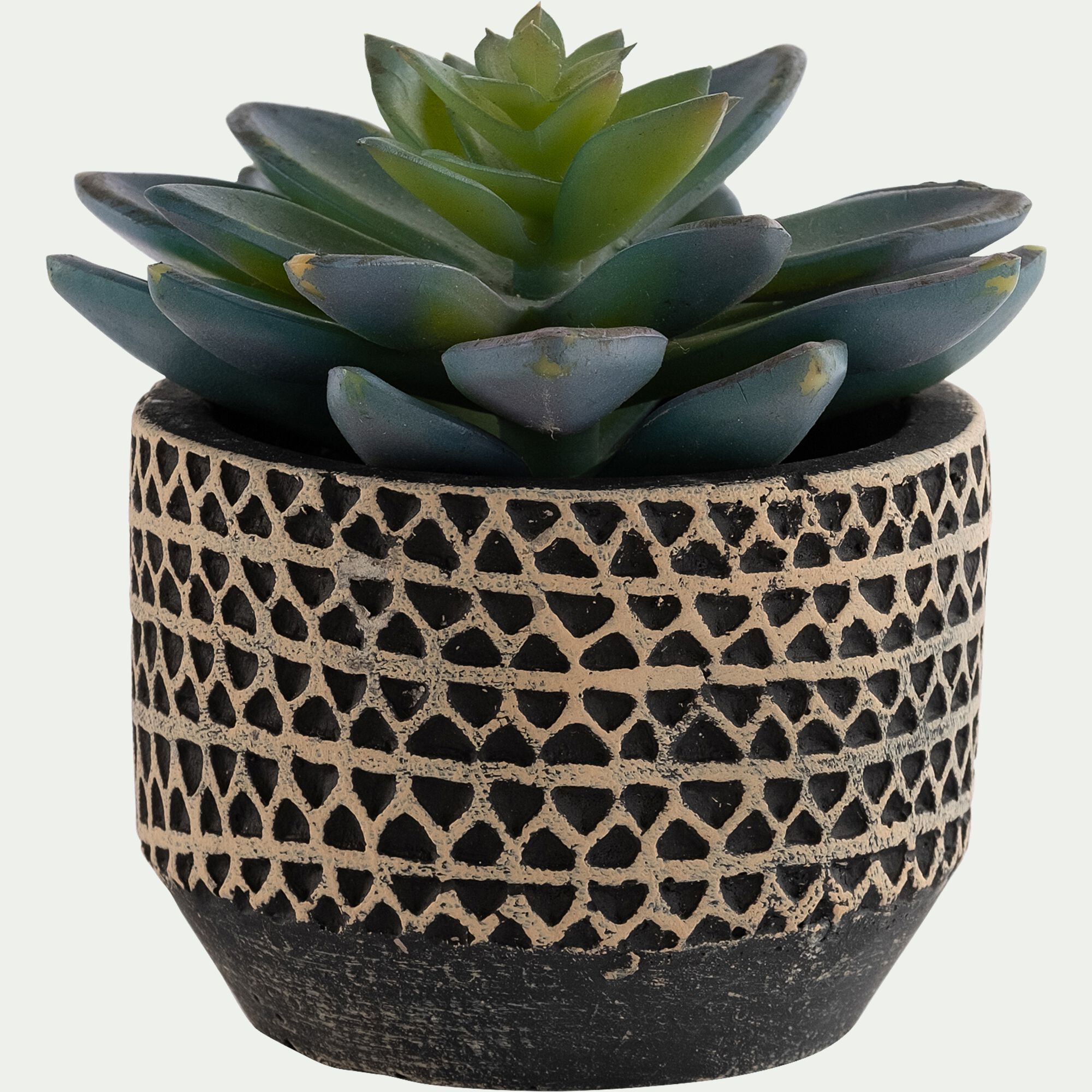 IJA - Cache-pot en ciment D8xH6cm - noir