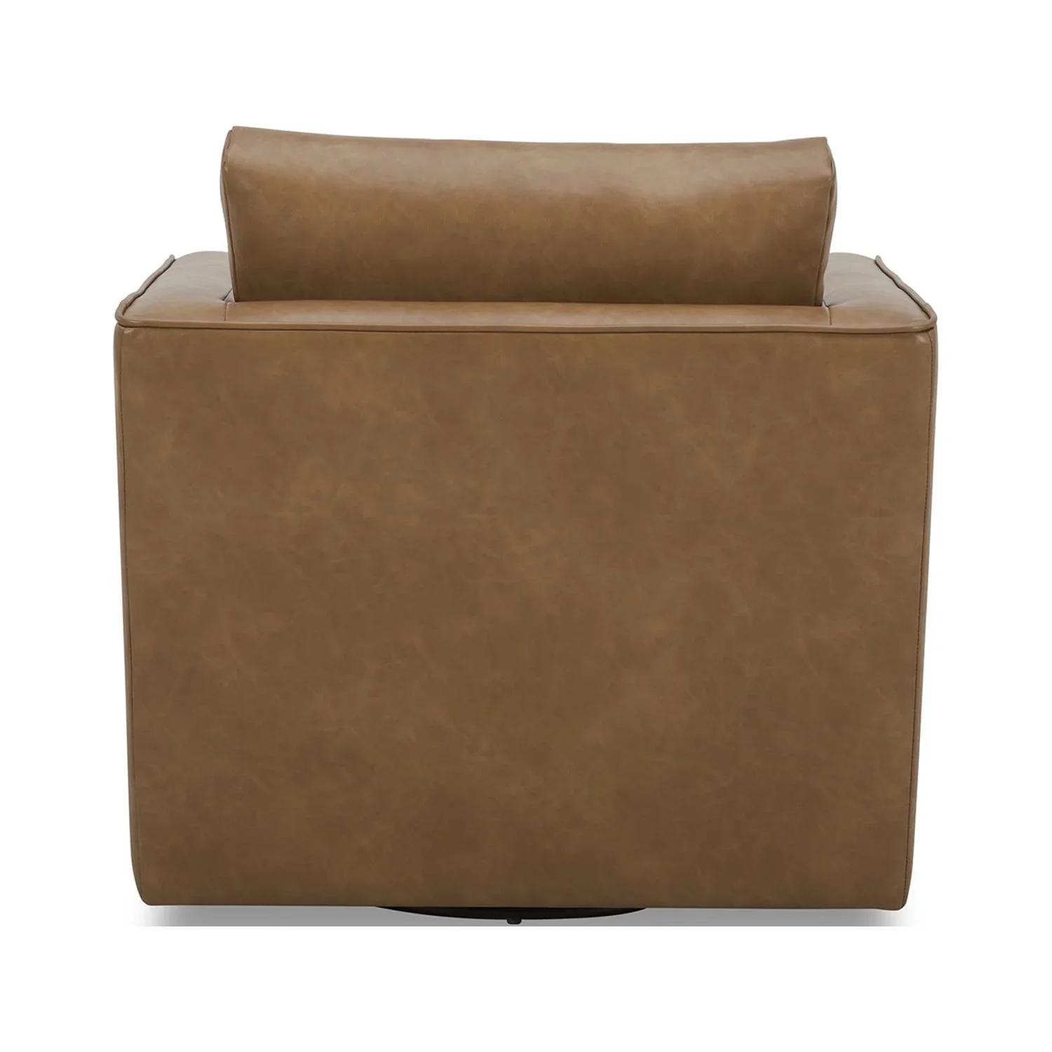 Better Homes & Gardens Steele Swivel Accent Chair, Camel Faux Leather
