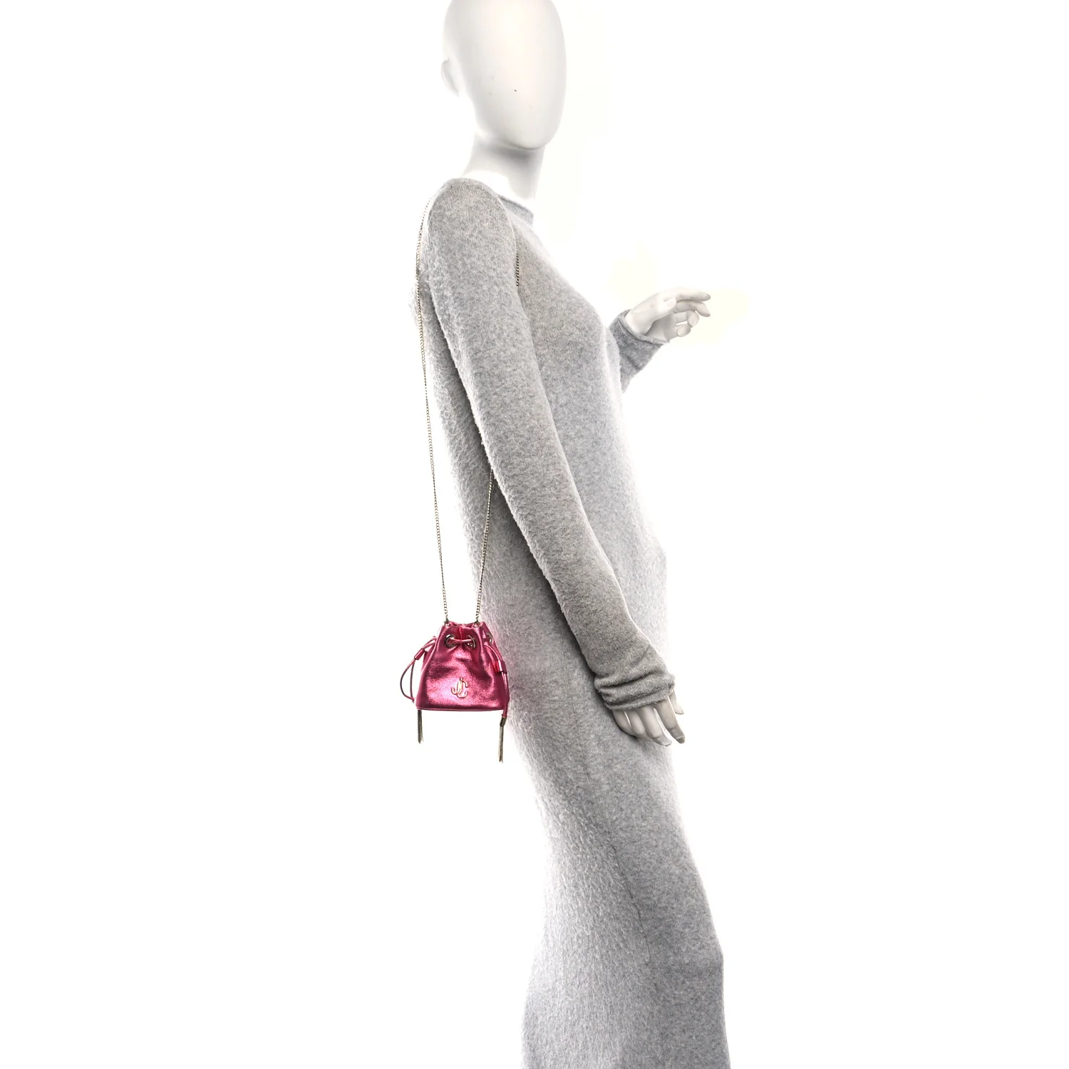 Metallic Nappa Mini Marcheline Shoulder Bag Peony