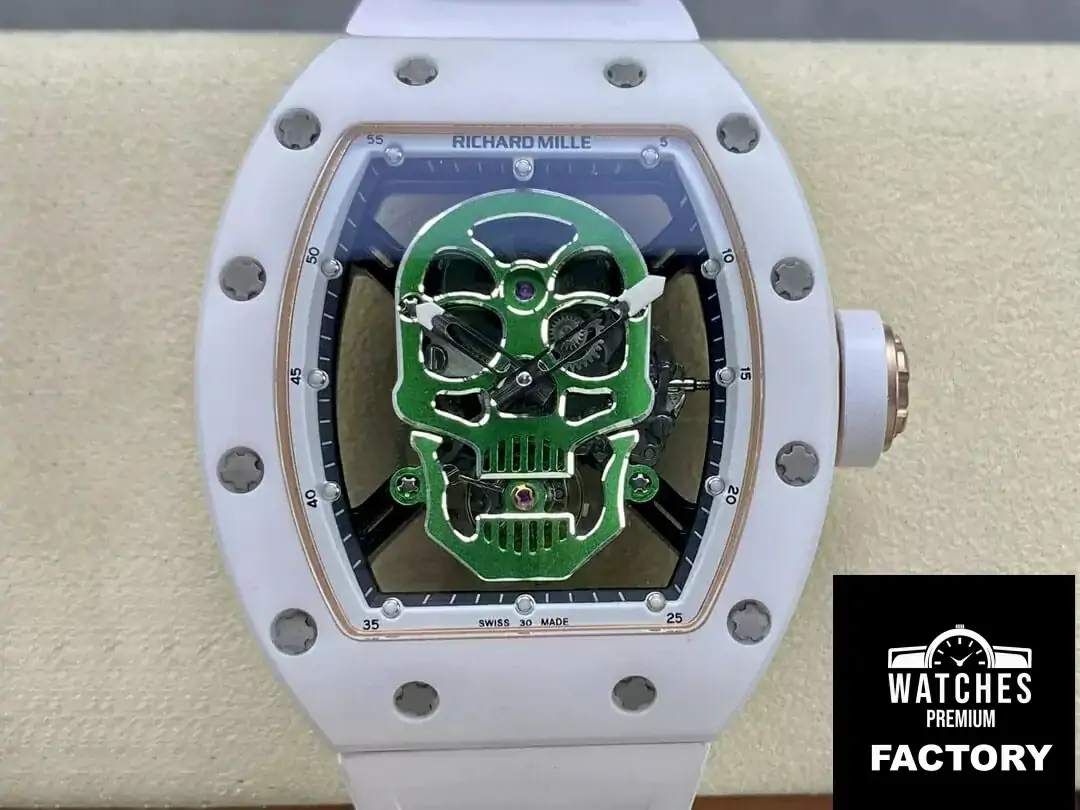 Richard Mille RM52-01 YS Factory Green White Tourbillon Dial