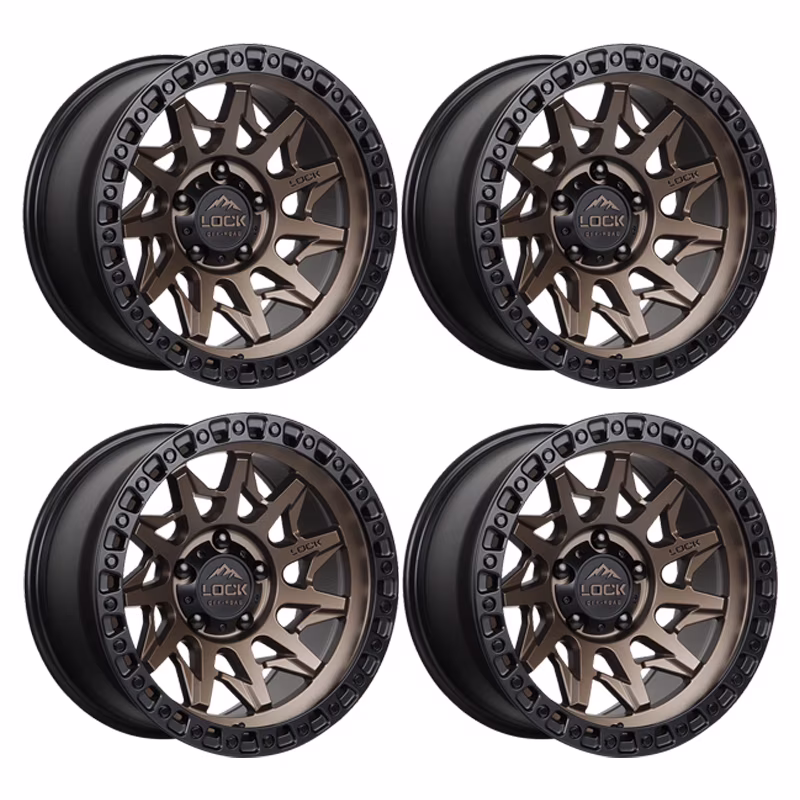 4 x Lock Offroad Lunatic Matte Bronze Wheels 5x127 18x9 +1et Truck Suv Rims