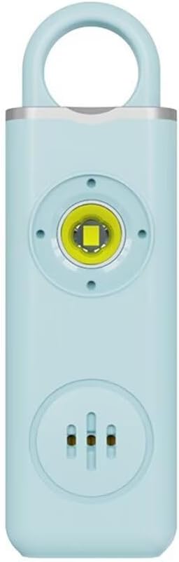 Small Self Defense Key Chain Siren with Rechargeable 130dB SOS LED Light,Helps Elders & Kids EmergencyElderly Seniors Patient Disabled Handicapped Blue 1 Pack