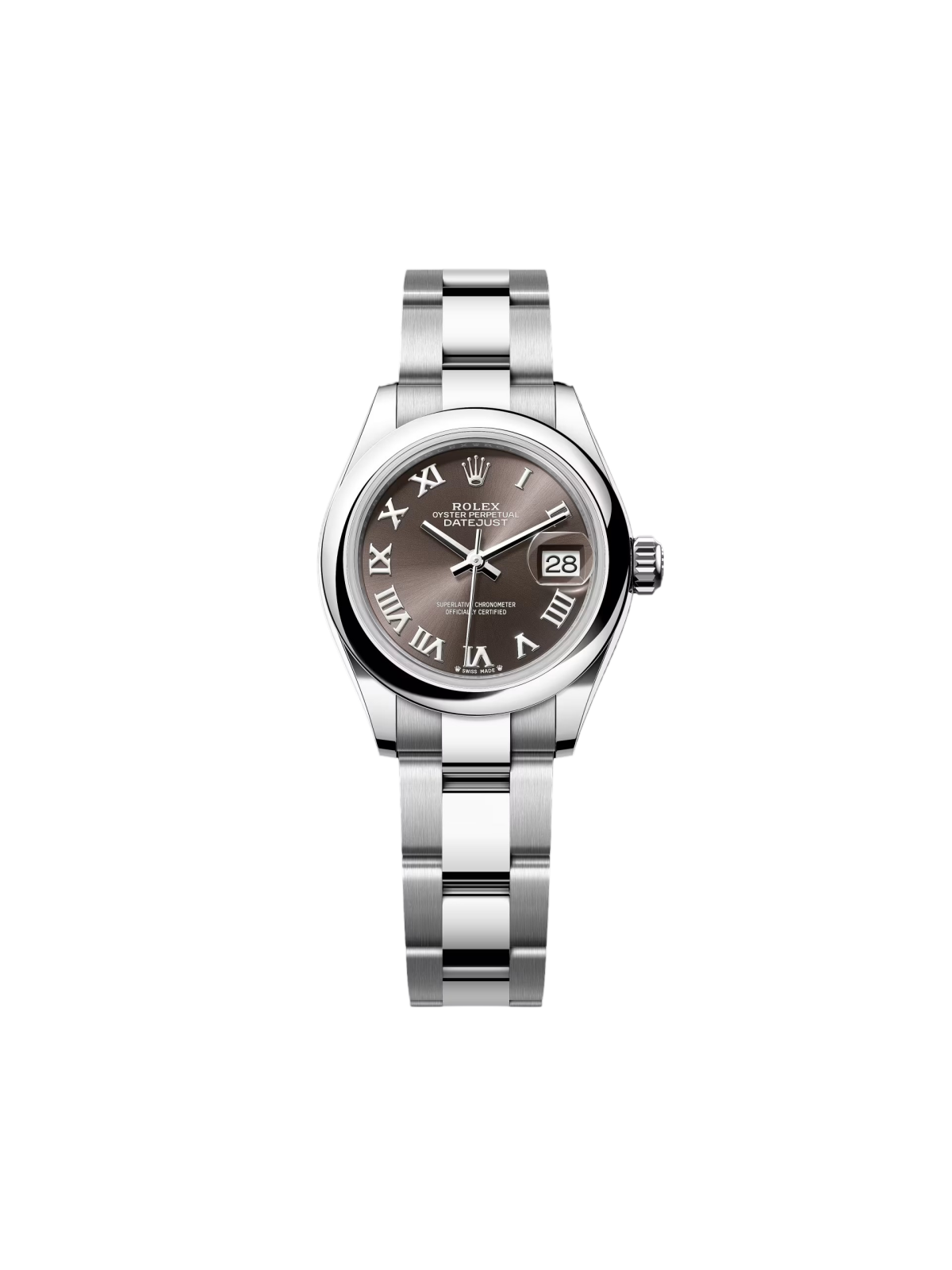 【Super Clone】RLX Lady-Datejust 28mm  m279160 Oyster Perpetual Dark Grey Dial Oyster Bracelet