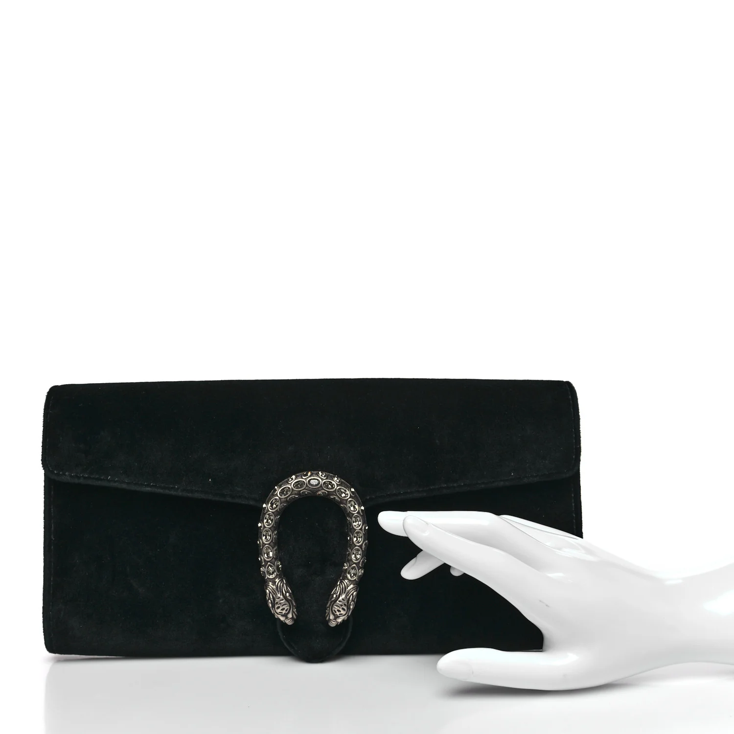Velvet Dionysus Clutch Black