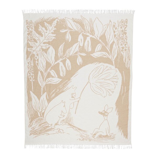 Mummi bomullspledd 130x170 cm beige