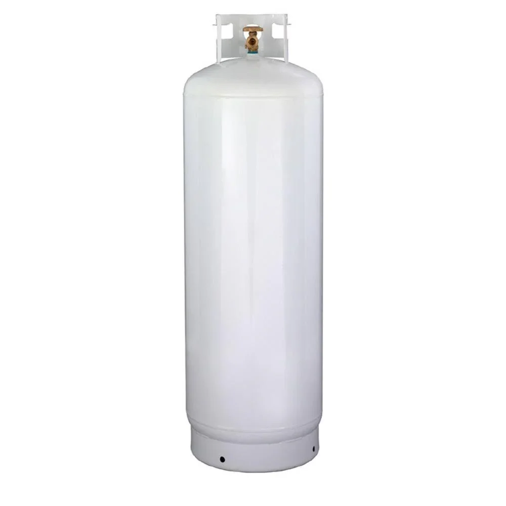 100 lb Refillable Steel Propane Tank Cylinder with Multi-Valve CGA510 Valve, DOT Approved LP Gas Cylinder