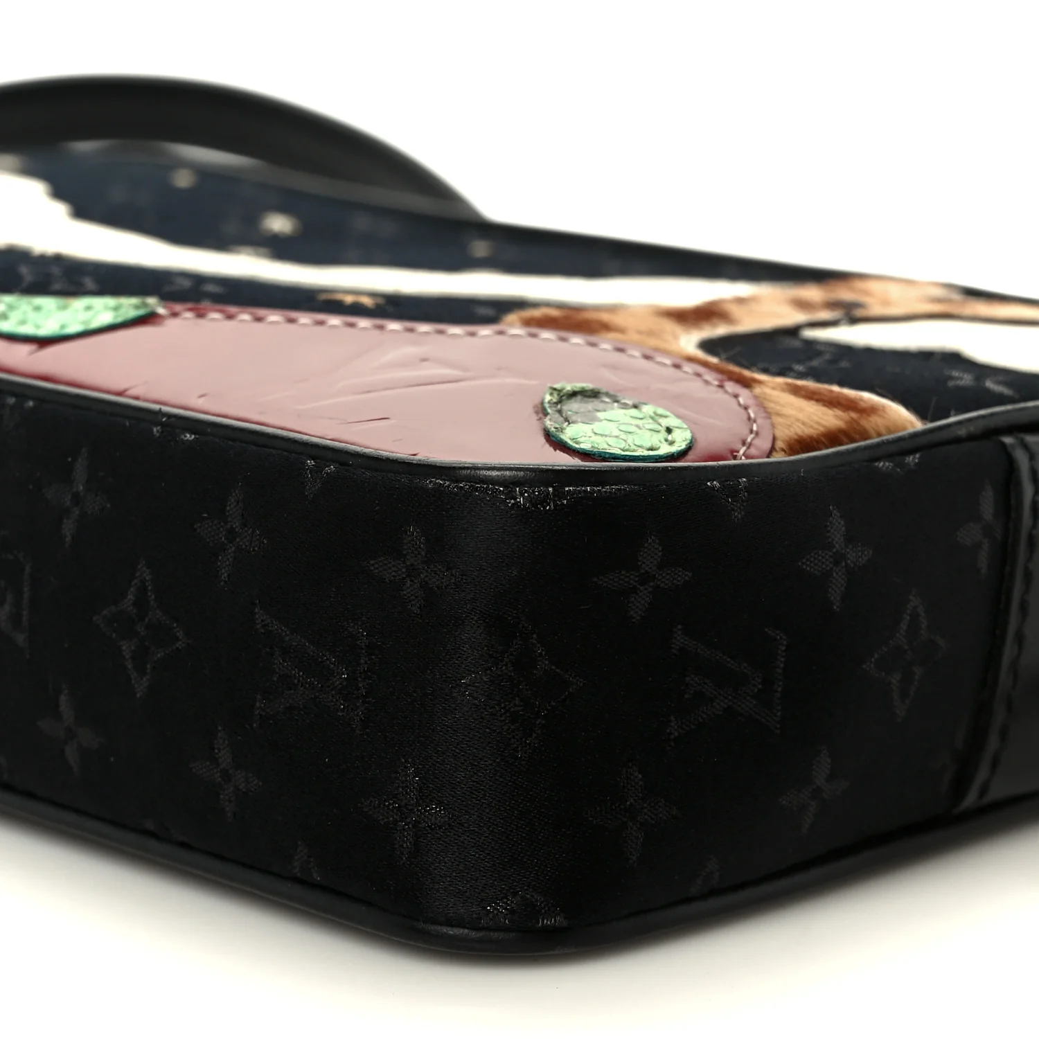 Satin Mini Monogram Conte De Fees Pochette Black
