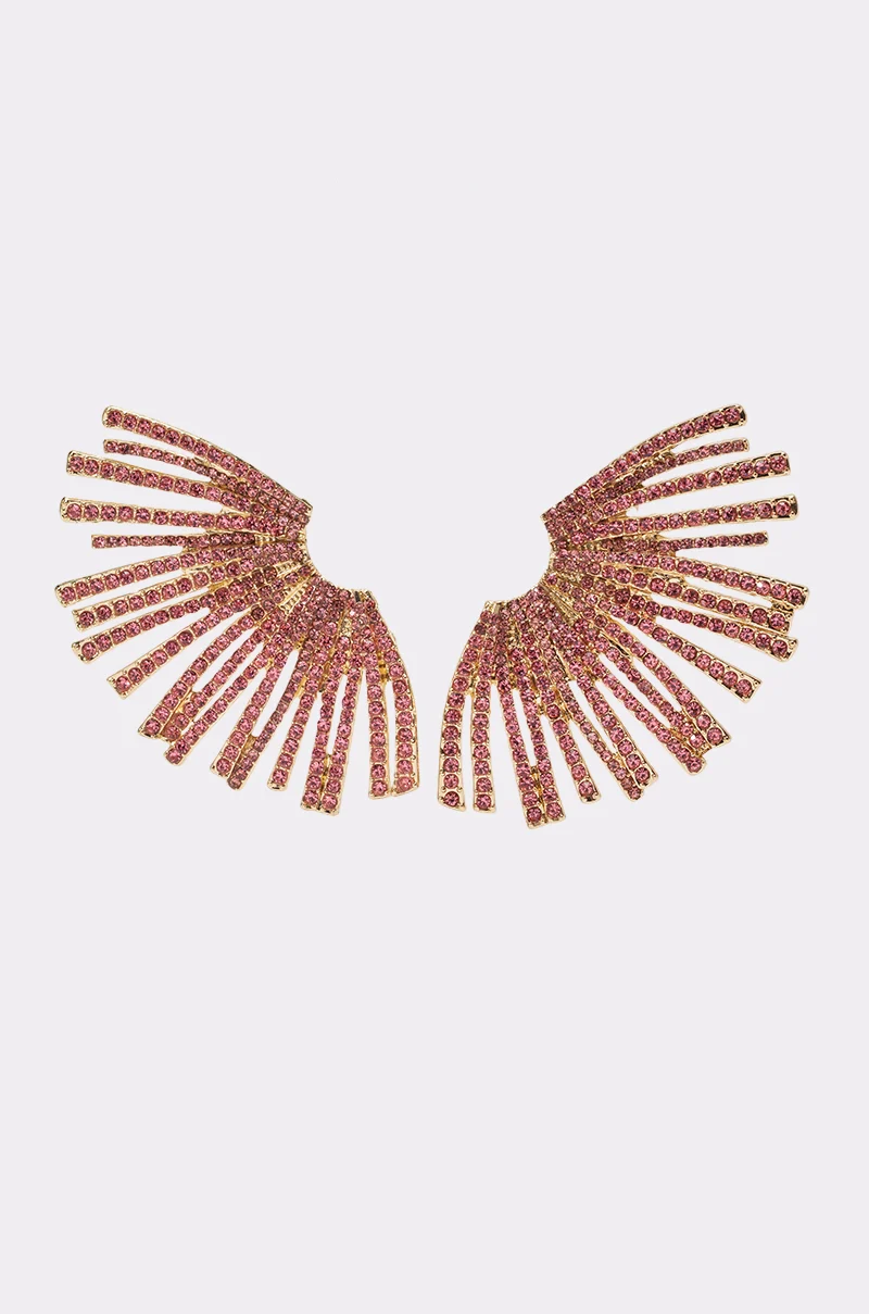 PRETTY & PAID SPARKLE EARRINGS IN PINK - Akira Store