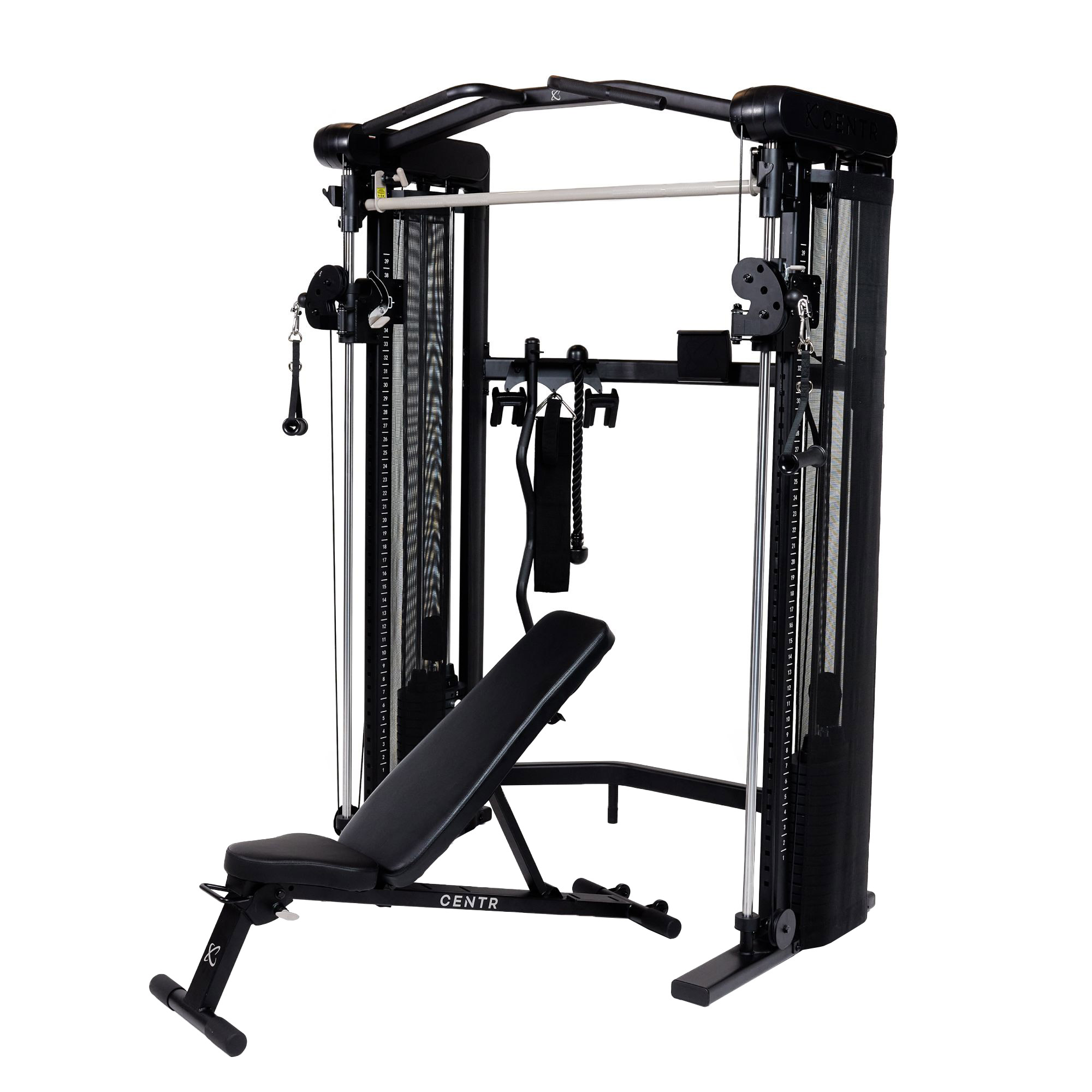 3 by SF3 Smith Functional Trainer with Folding Bench and 3-month App Subscription Included