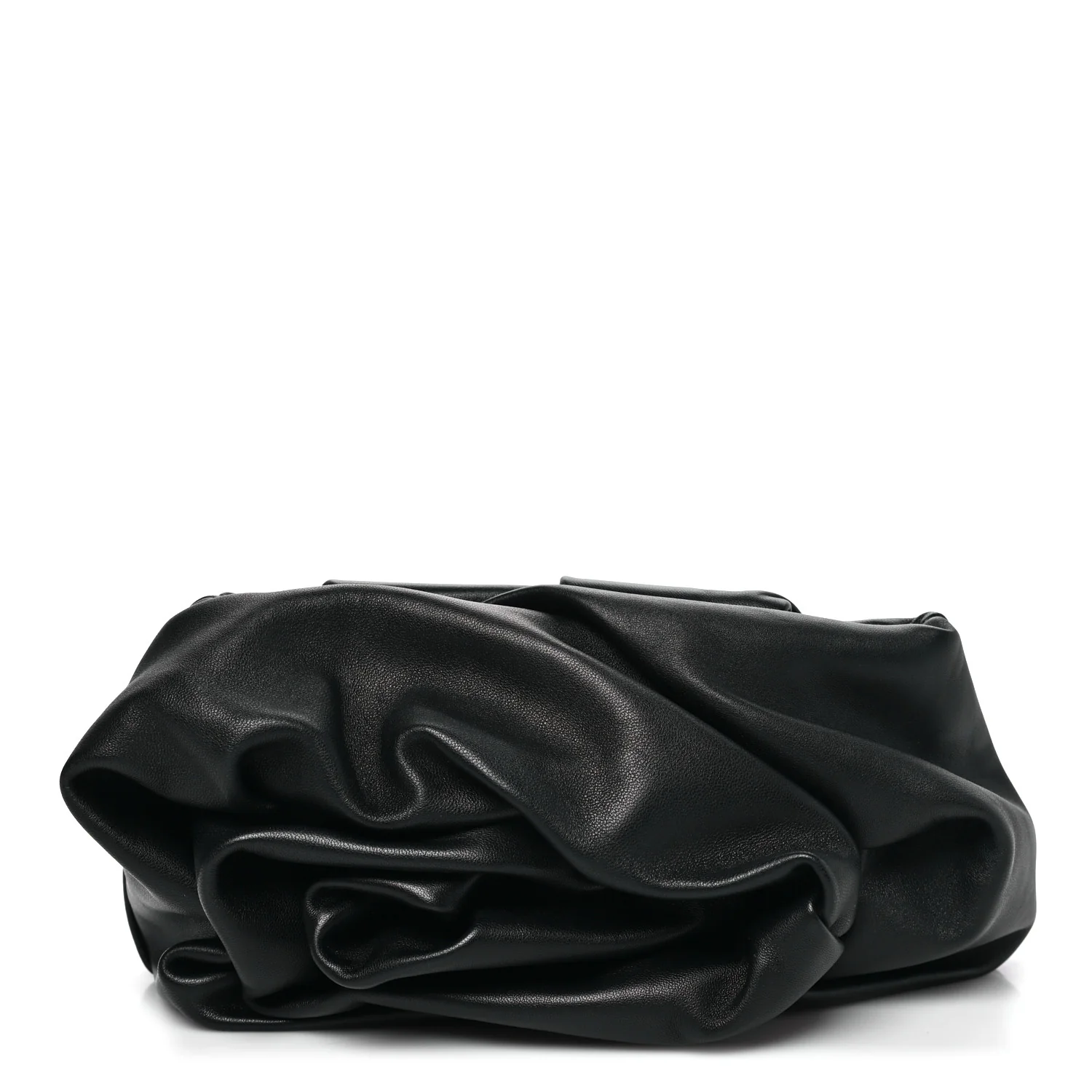 Lambskin Rose Clutch Black