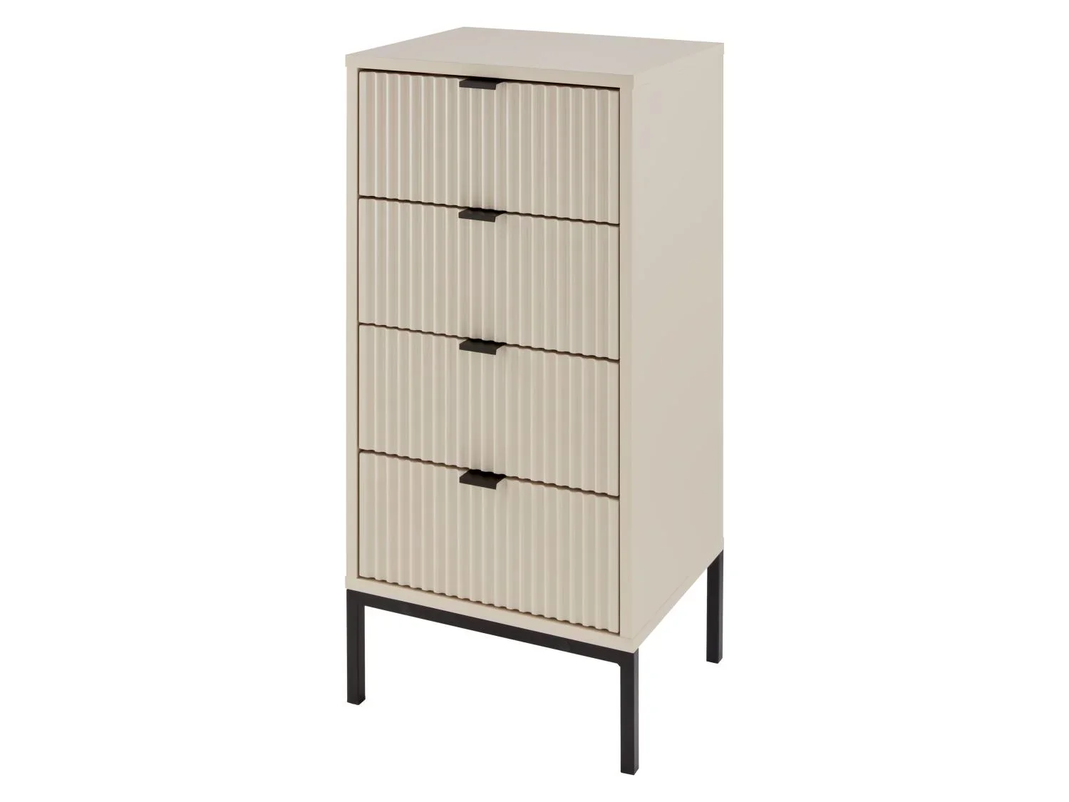 LIVARNO home Commode, 40 x 33 x 84,9 cm, beige/noir