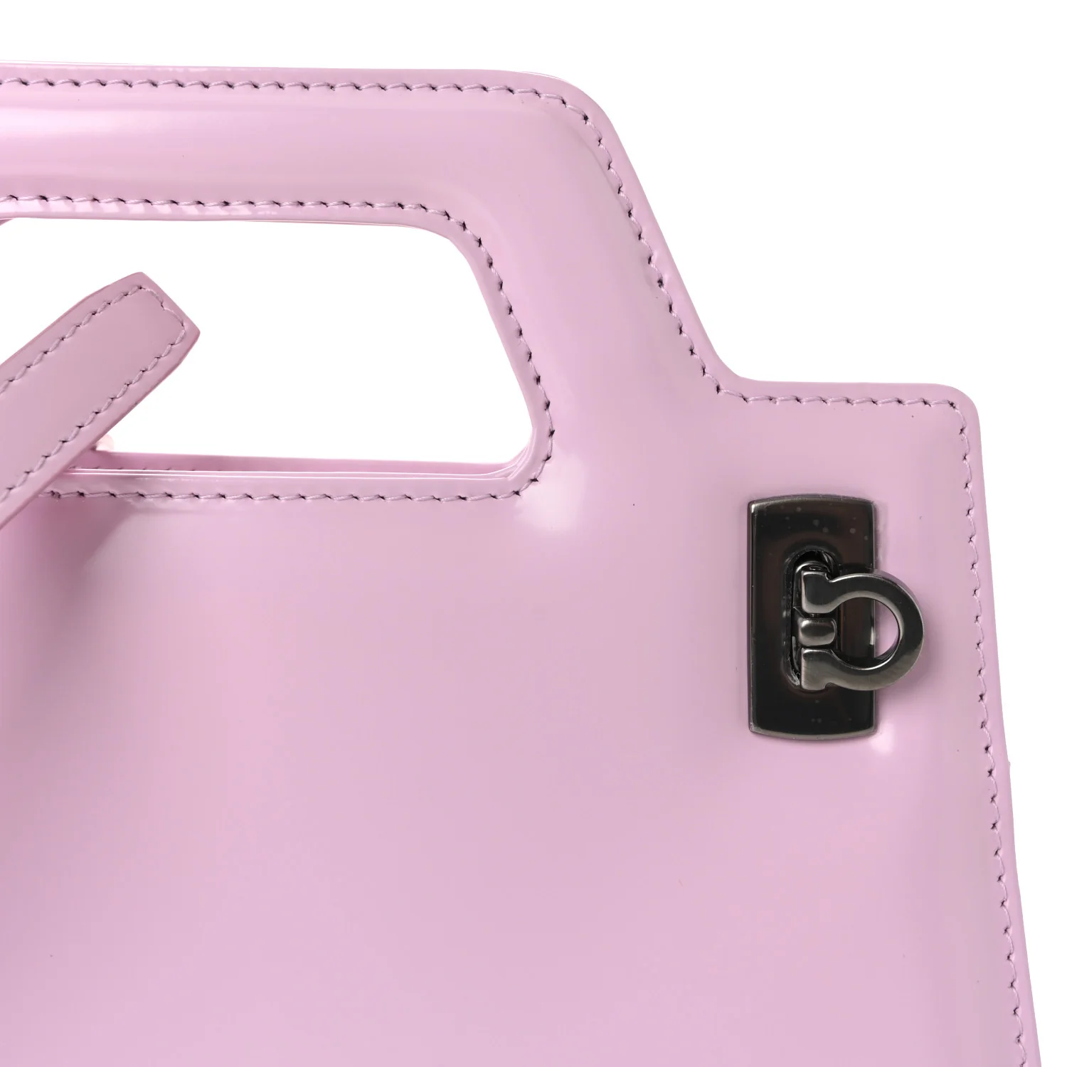 Brushed Calfskin Mini Wanda Top Handle Bag Bubble Gum