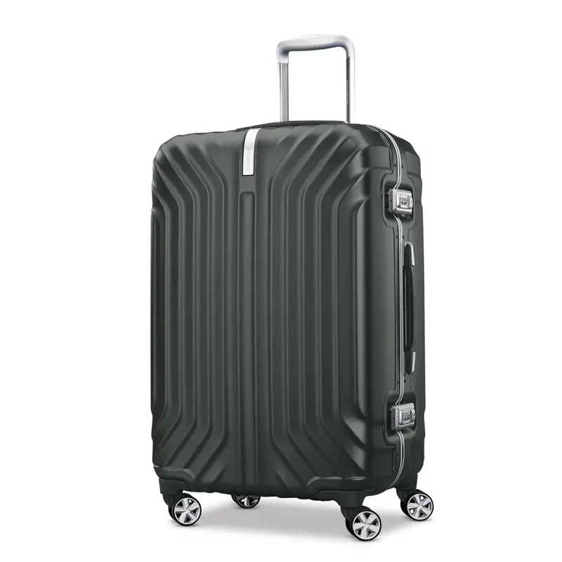 Olive Green Tru-Frame Medium Spinner Checked Luggage | 6345-XYBPD - SAMSONITE OUTLET