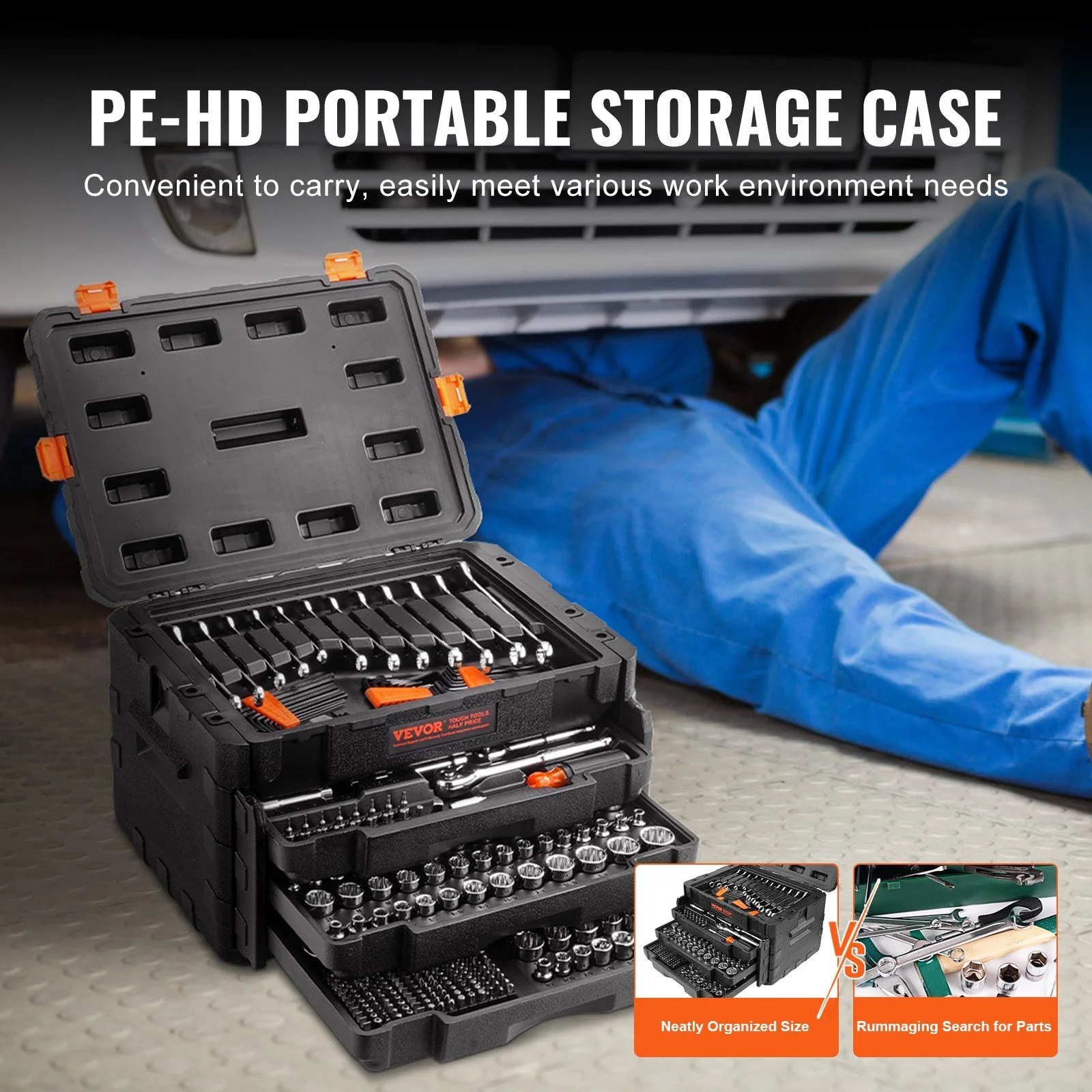 450 - Piece Mechanics Tool Set with 1/4