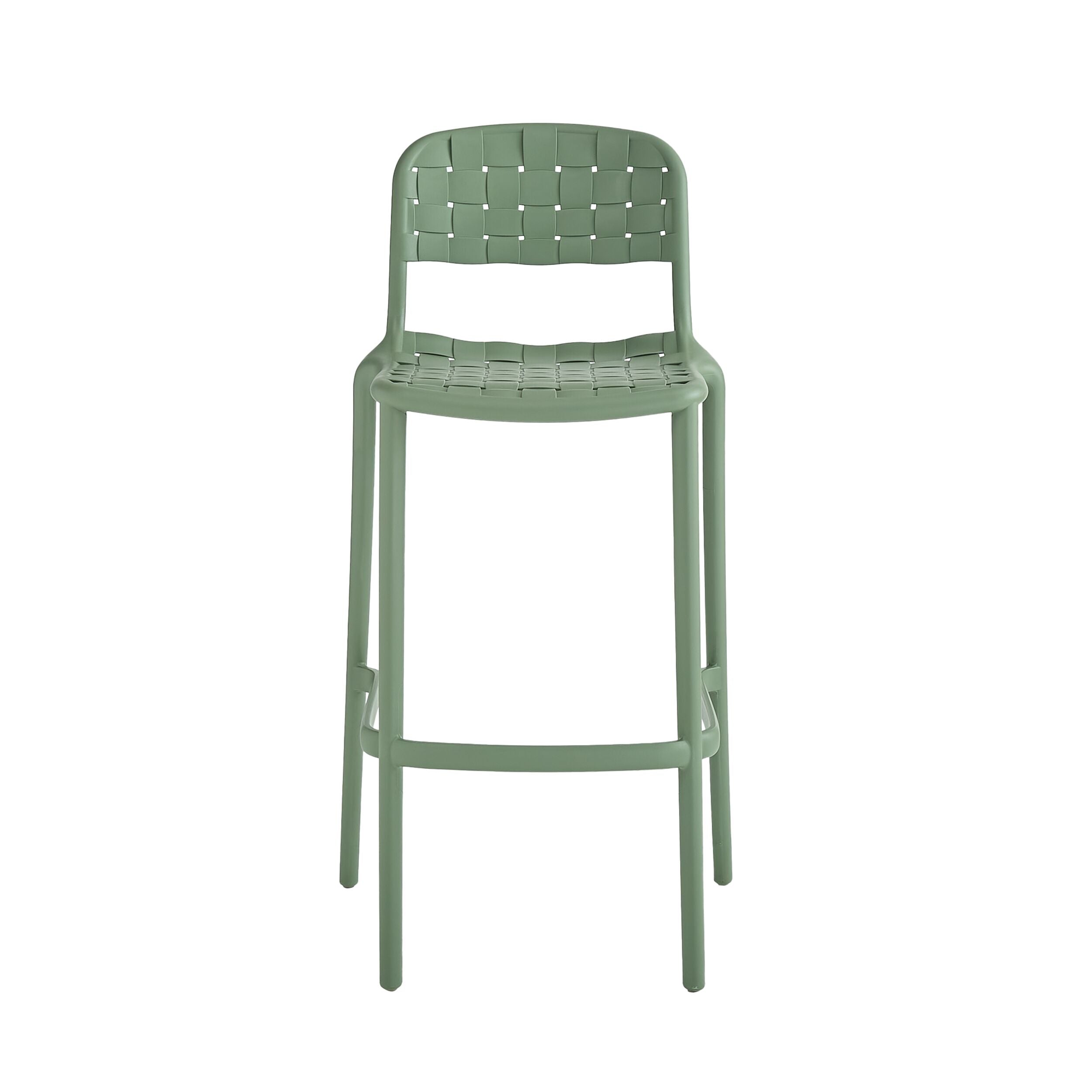 Em Weave Bar Stool Fennel Green