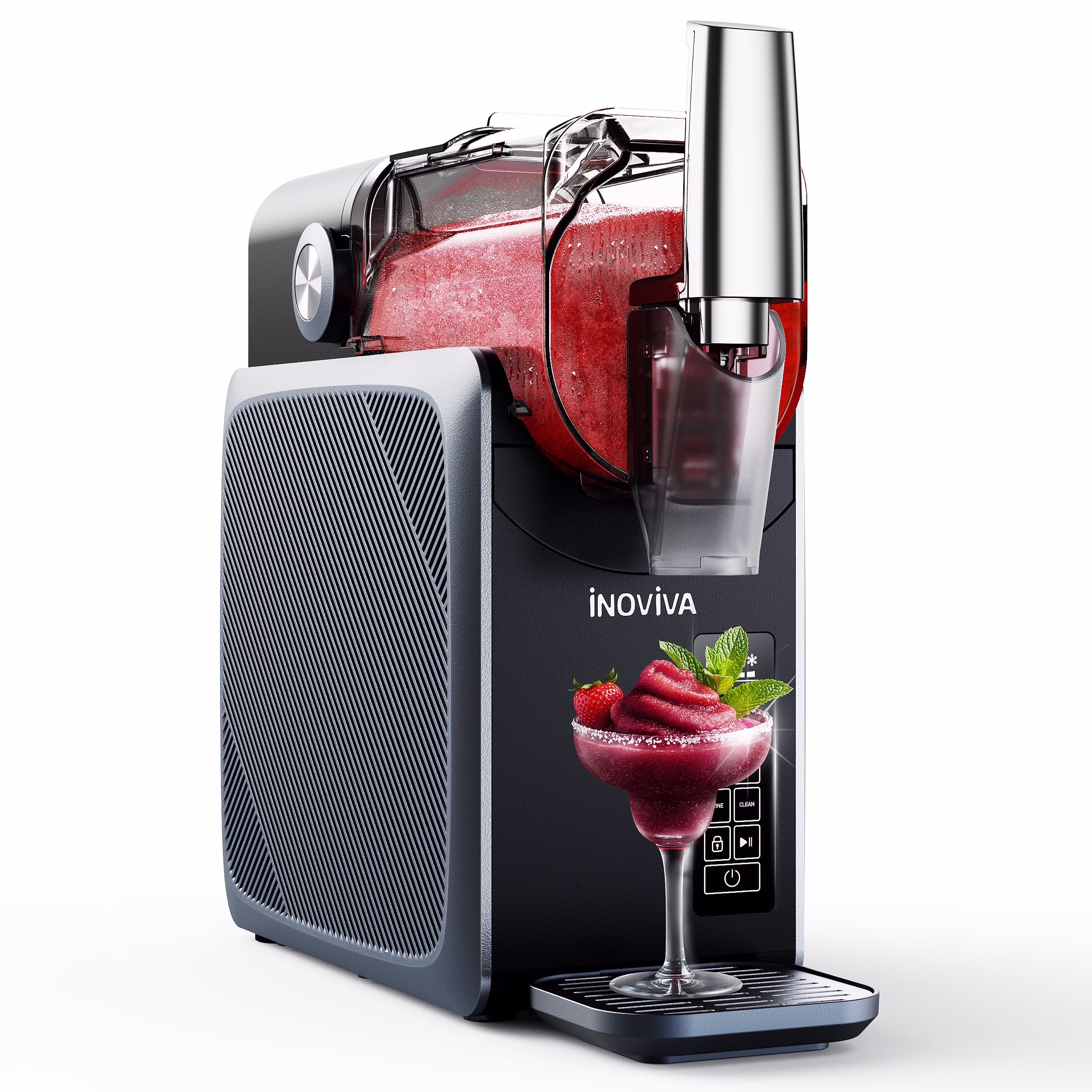 Slushie Machine, No Ice Needed, INOVIVA 68 oz Frozen Drink Maker for Home with Self - Cleaning, 5 Preset Programs, Frozen Margaritas, Frapps, Milkshake, and More
