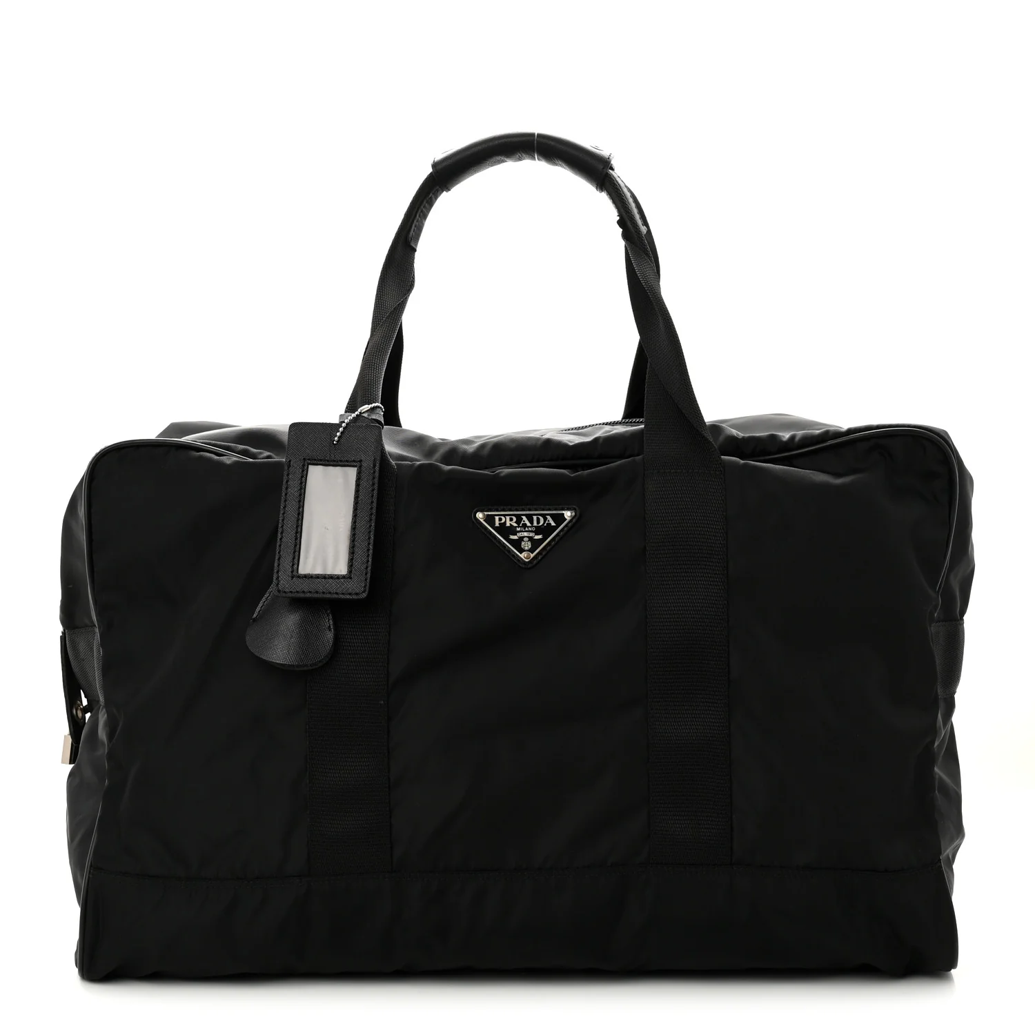 Tessuto Nylon Saffiano Carry On Travel Bag Black