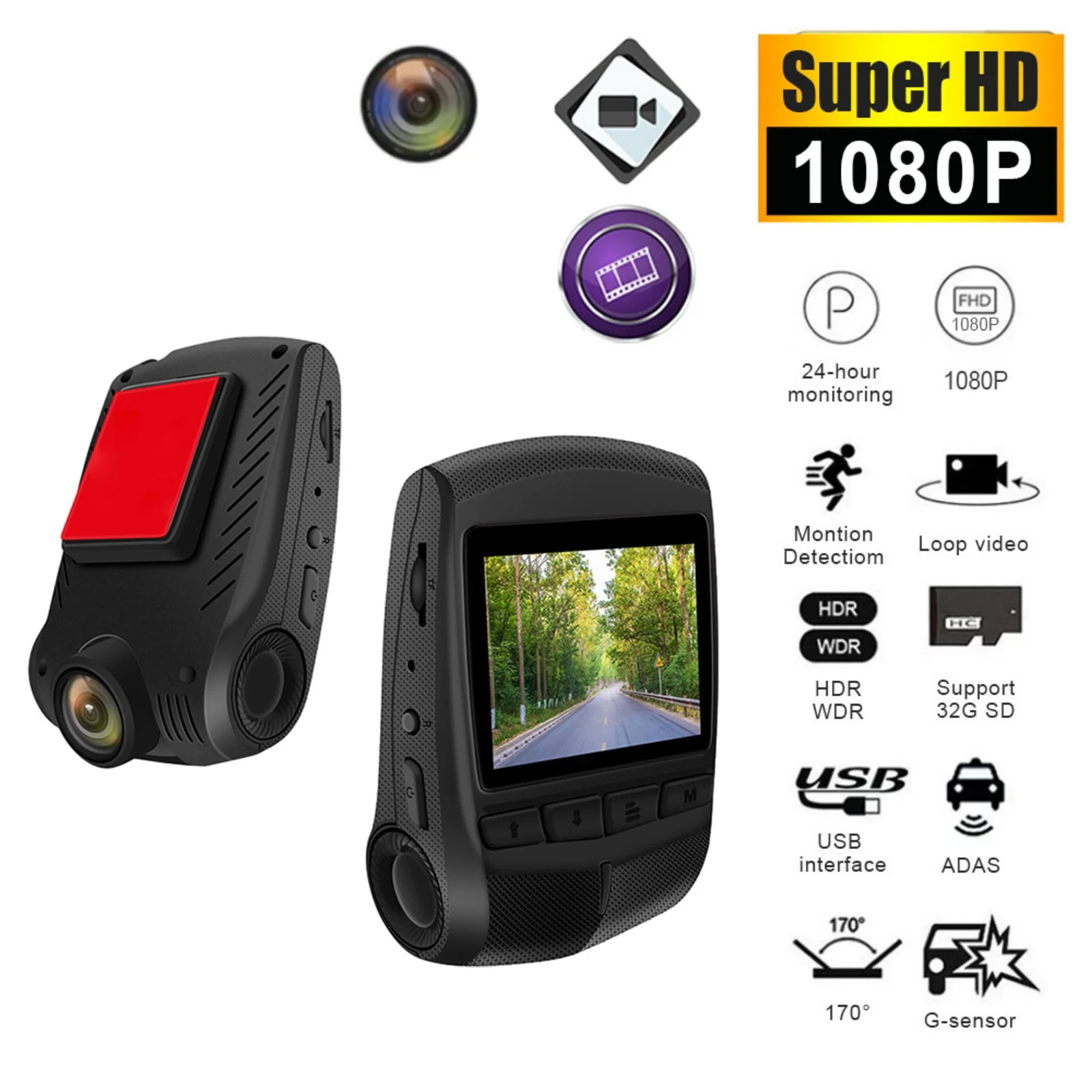 Dash Cam Wireless for Cars,Dash Cam Front and Inside 1080P,Lighting Deals of Today,Dash Cam WiFi App Control with Night Vision(Black #275) - Image 5