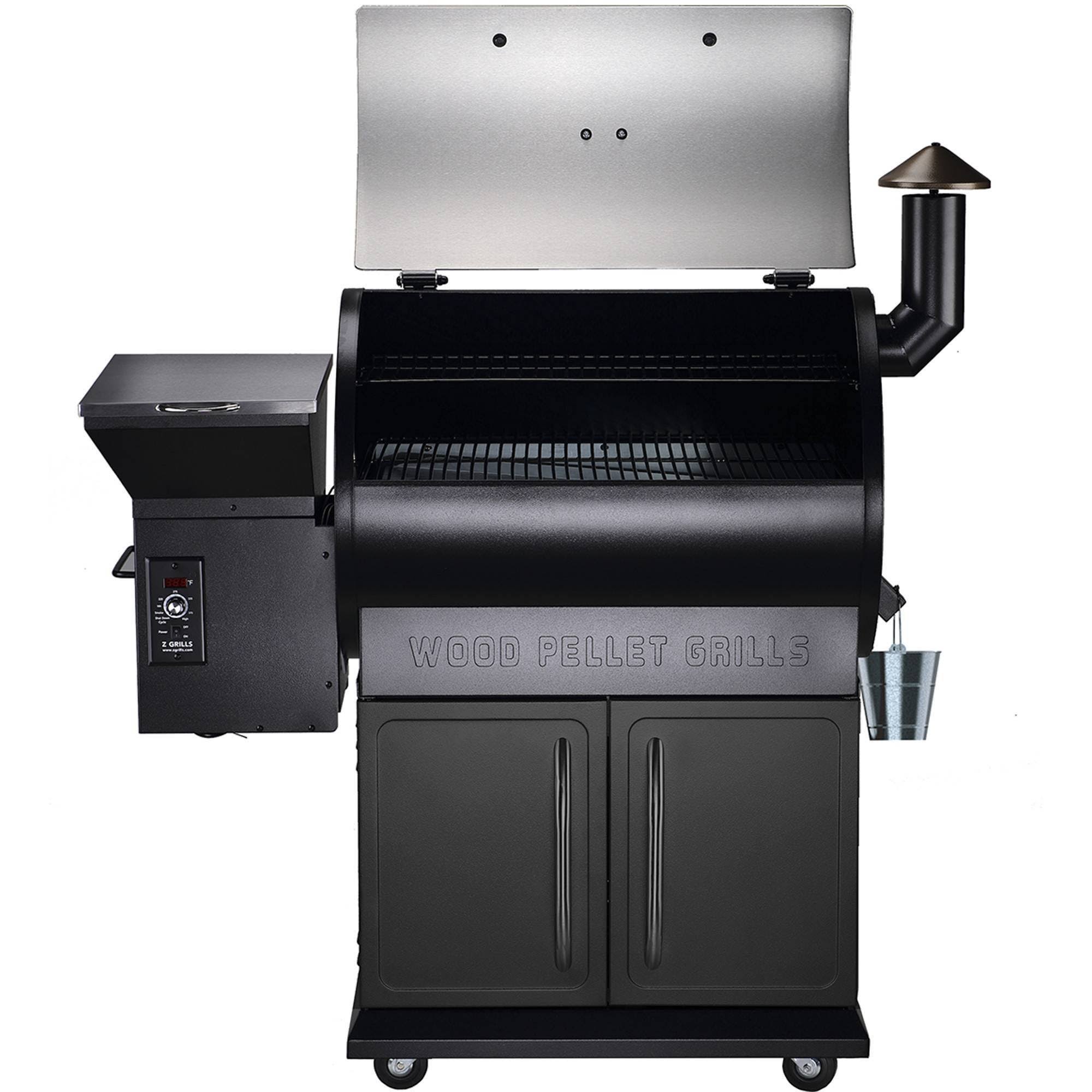 Z Grills 693 Sq in Pellet Grill and Smoker with Cabinet Storage ZPG-700E, Stainless Steel