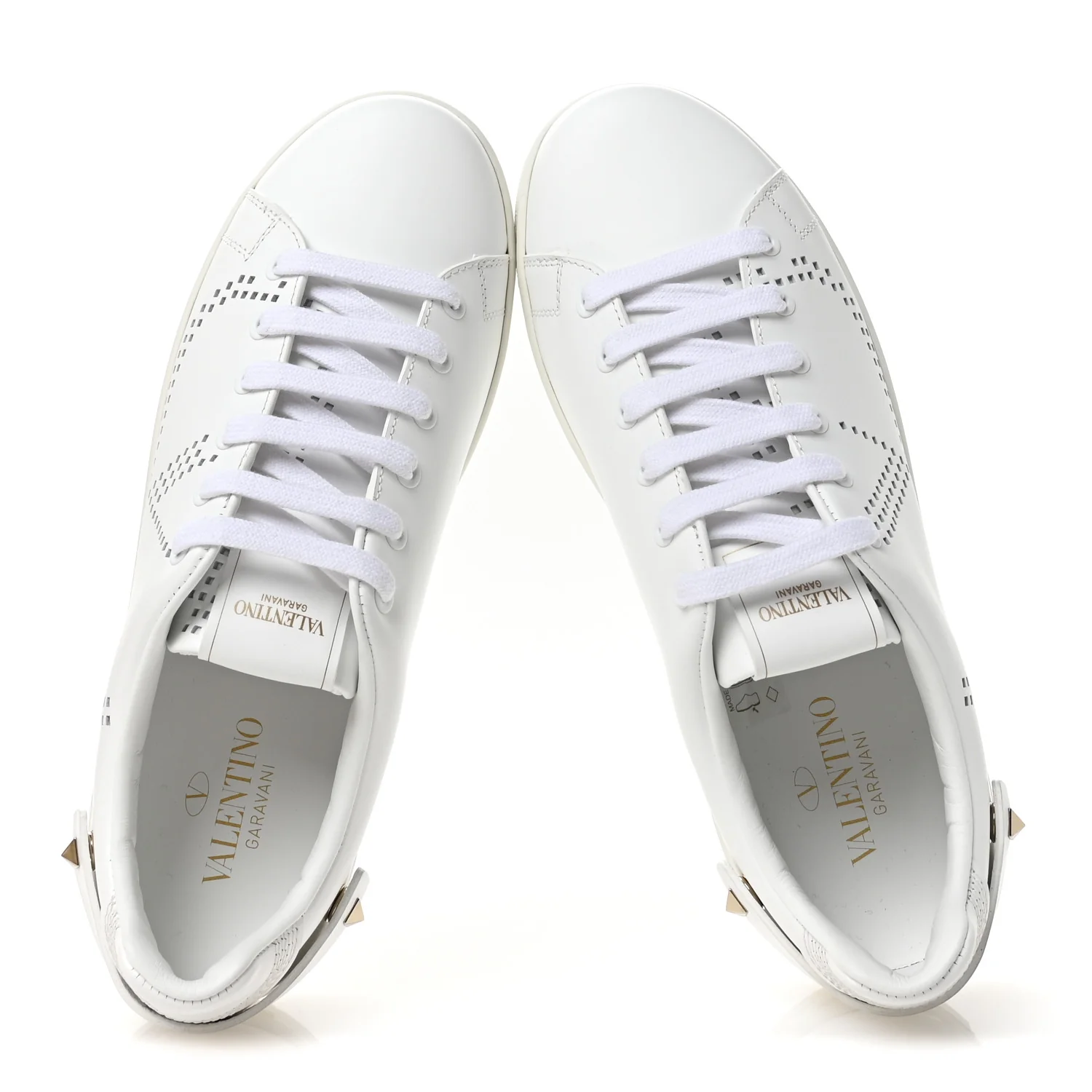 Calfskin Womens Backnet Sneakers 39.5 White