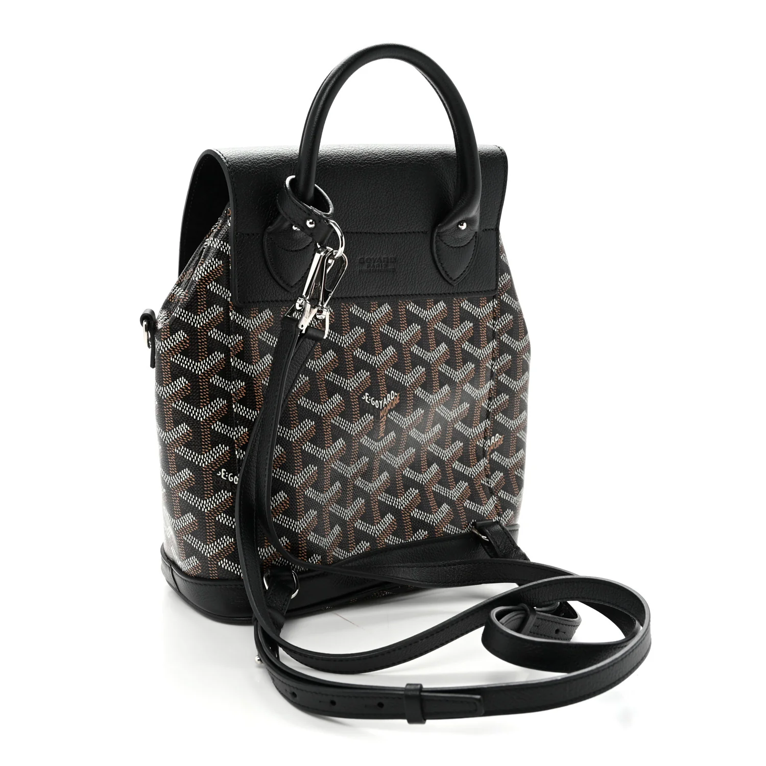 Goyardine Calfskin Mini Alpin Backpack Black