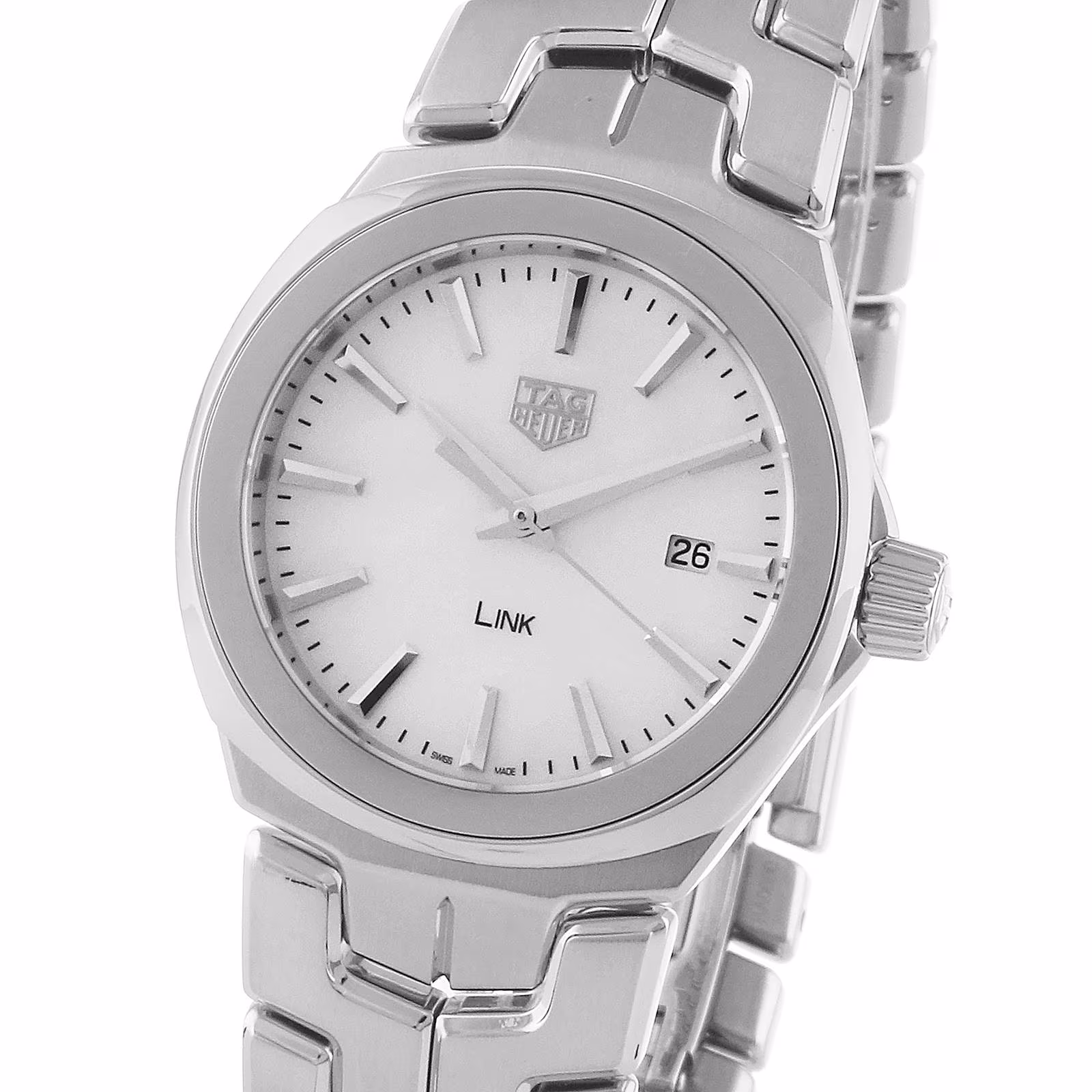 【Super Clone】TAG Heuer Link Quartz Date Mother Of Pearl 32mm Ladies Watch WBC1310.BA0600