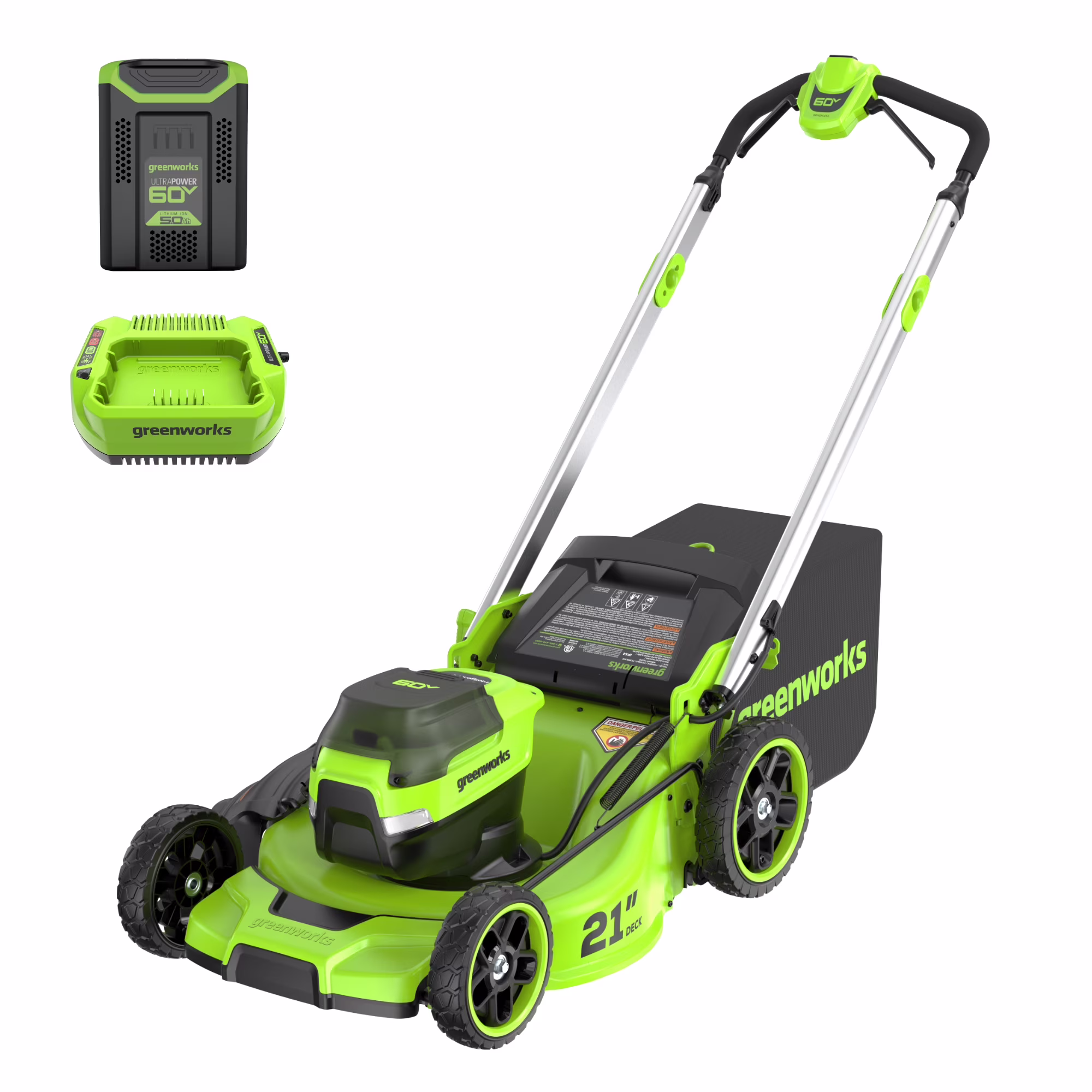 60V 21" Push Lawn Mower + (1) 5.0 Ah Battery Charger 2546502