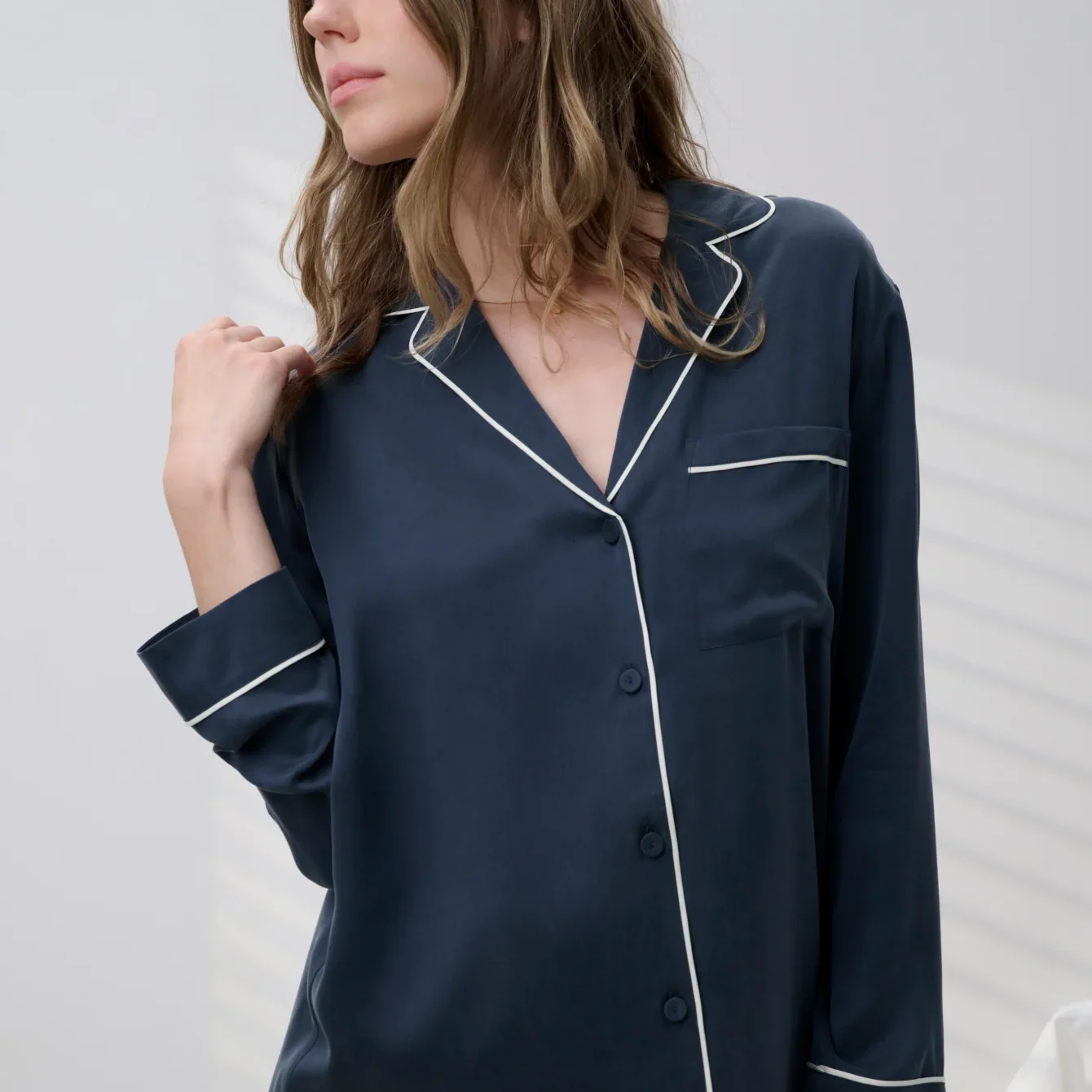 Washable Silk Sleep Shirt Dress