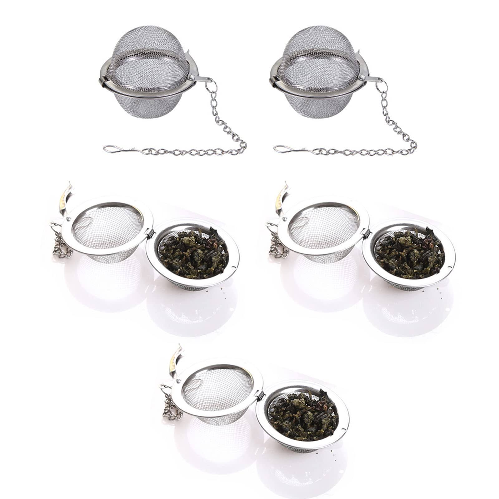 Oxt 5pcs Tea Infuser, Upgraded Tea Strainer, Premium Tea Infusers for Loose Tea, Tea Steeper, Tea Ball for Tea Flavoring Herbal Spices Seasonings