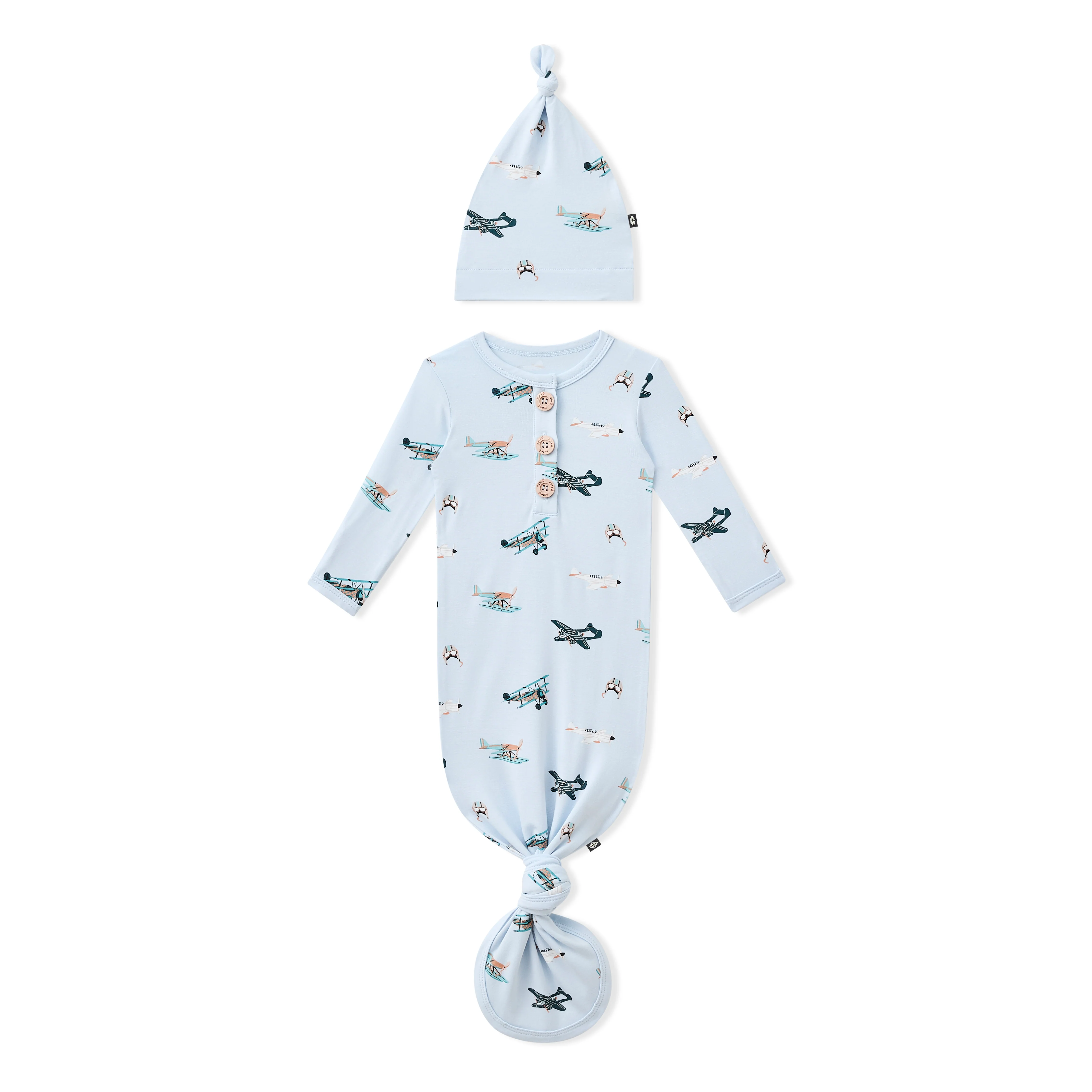 Knotted Day Gown with Hat Set in Take Off