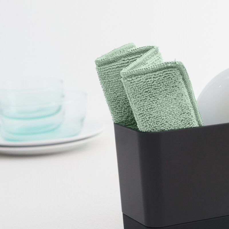 SinkSide mikrofiberputer 3 stk jade green/grå/hvit
