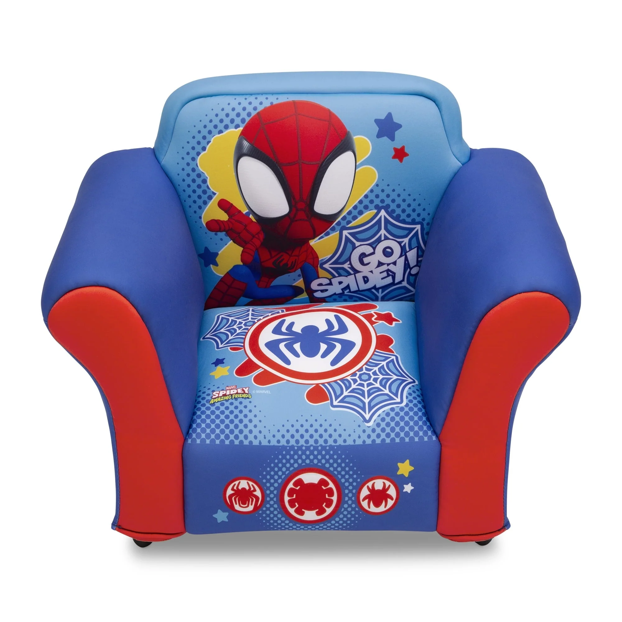 Marvel Spidey and His Amazing Friends Upholstered Chair with Sculpted Plastic Frame by Delta Children Image 5