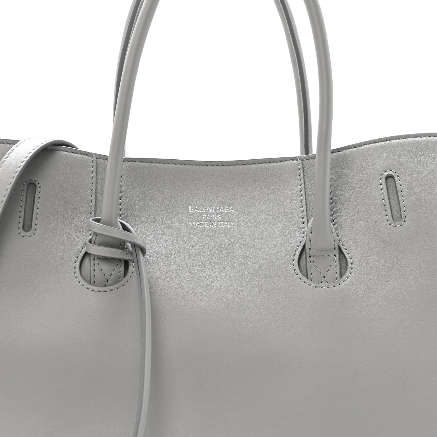 Smooth Calfskin Hampton Carry All Bag Grey