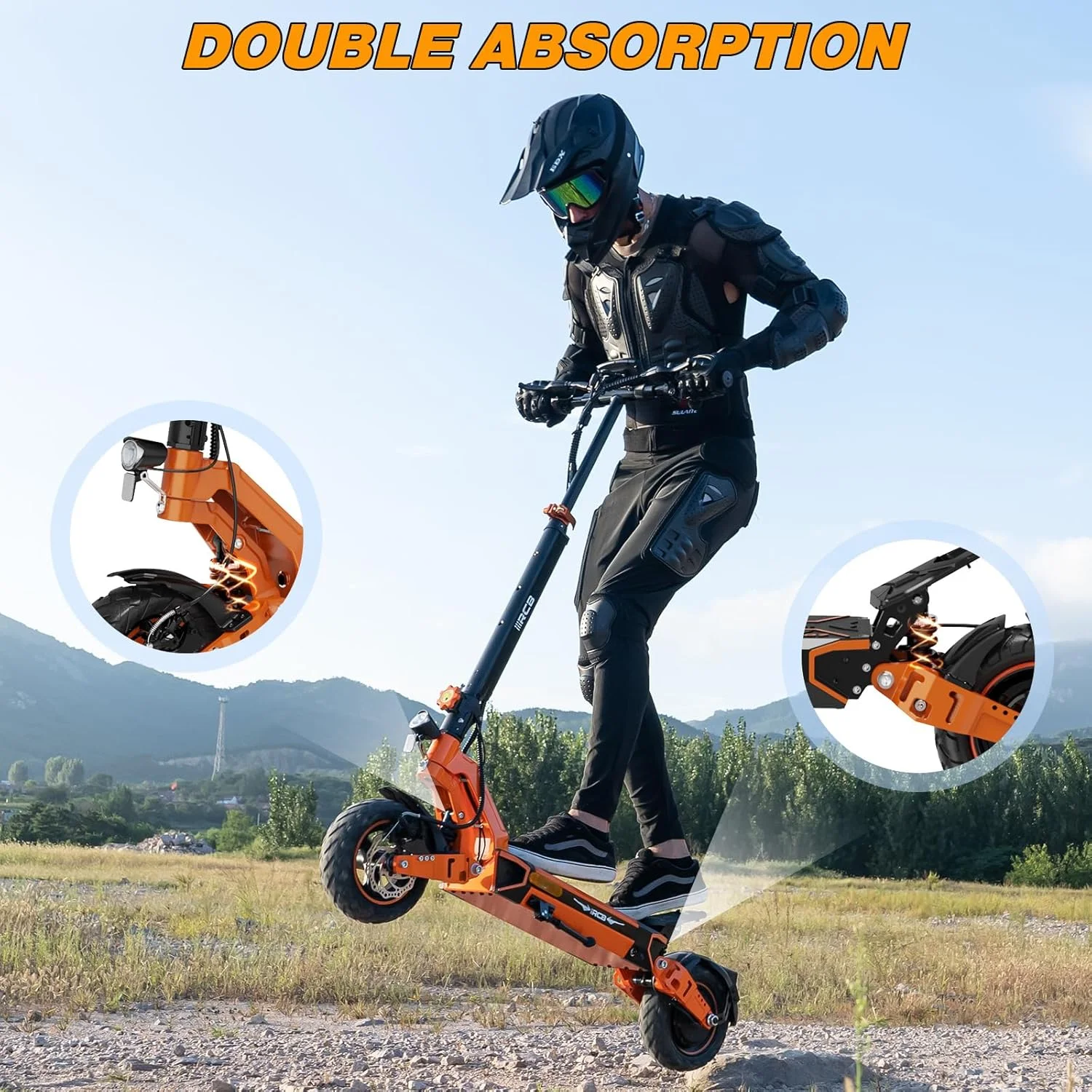 Electric Scooter for Adults, Max 70miles Range, 1000W Motor, 48V 27Ah Battery, 10" Anti-Flat Tires, Dual Shocks, APP ControlNFC D7PRO - Image 4