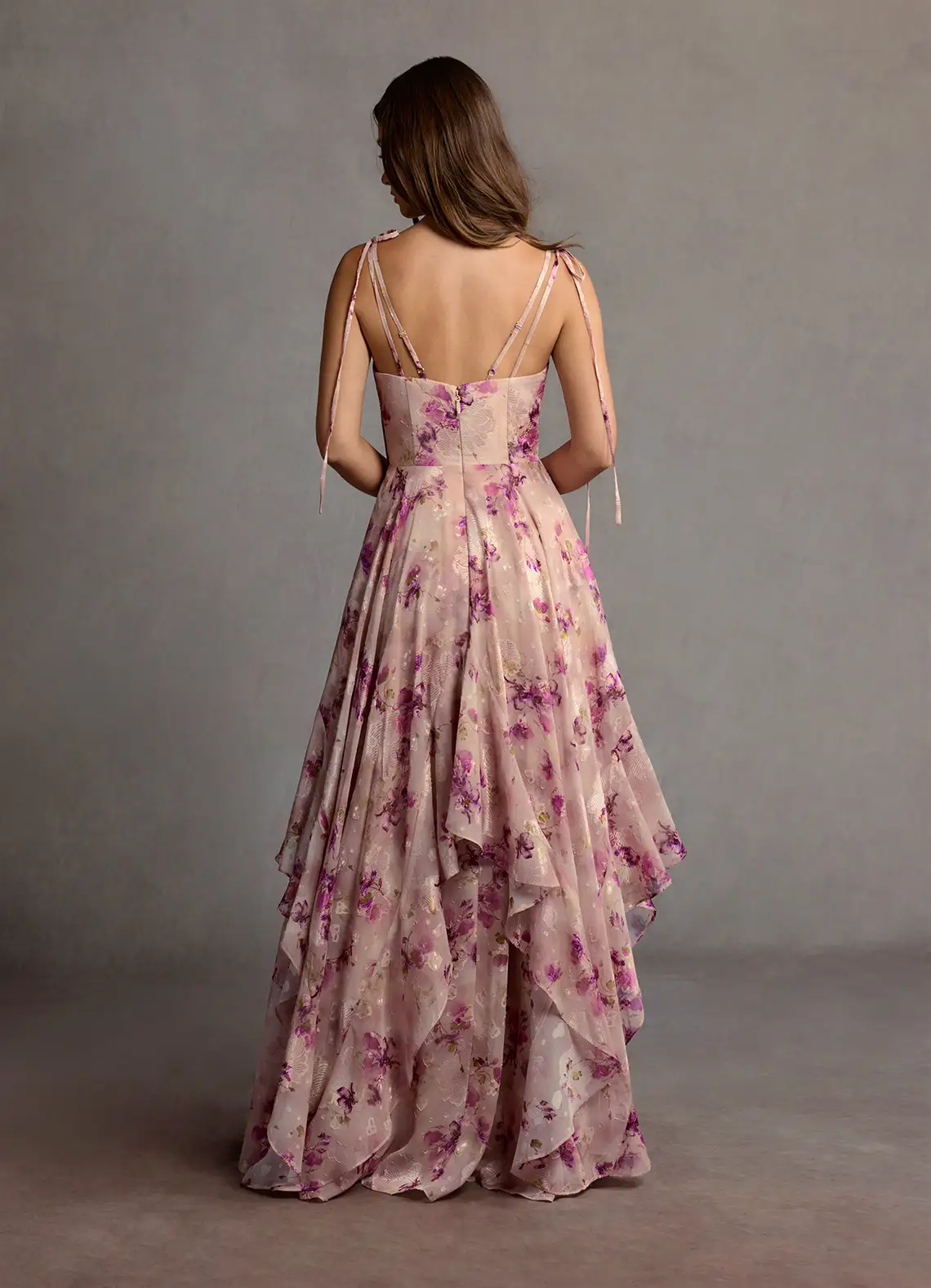 Harmony Mauve Floral Maxi Dress