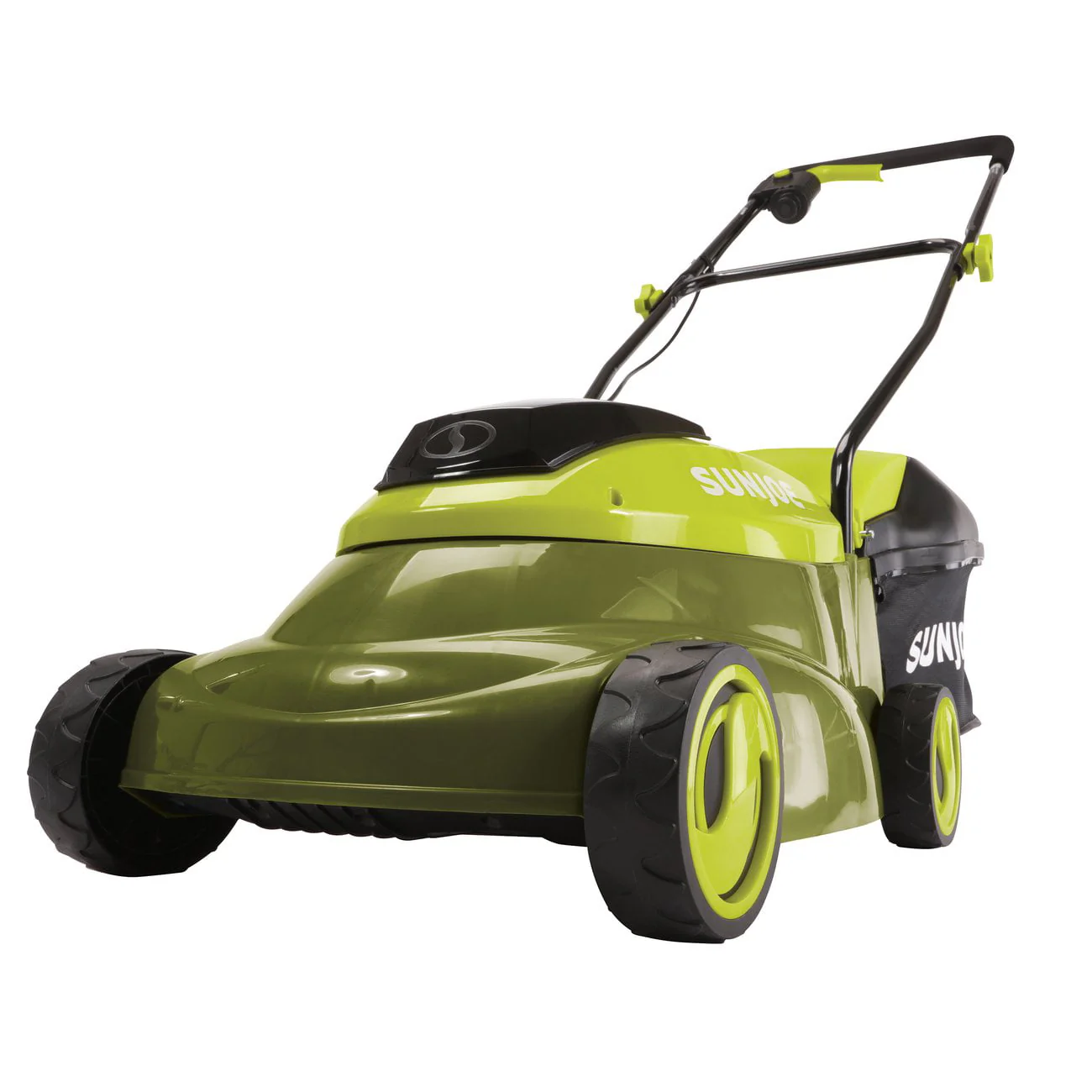 Sun Joe 24V Cordless 14 - Inch Walk - Behind Push Lawn Mower, 3 - Position, Brushless Motor, 5.0 - Ah Battery & Charger
