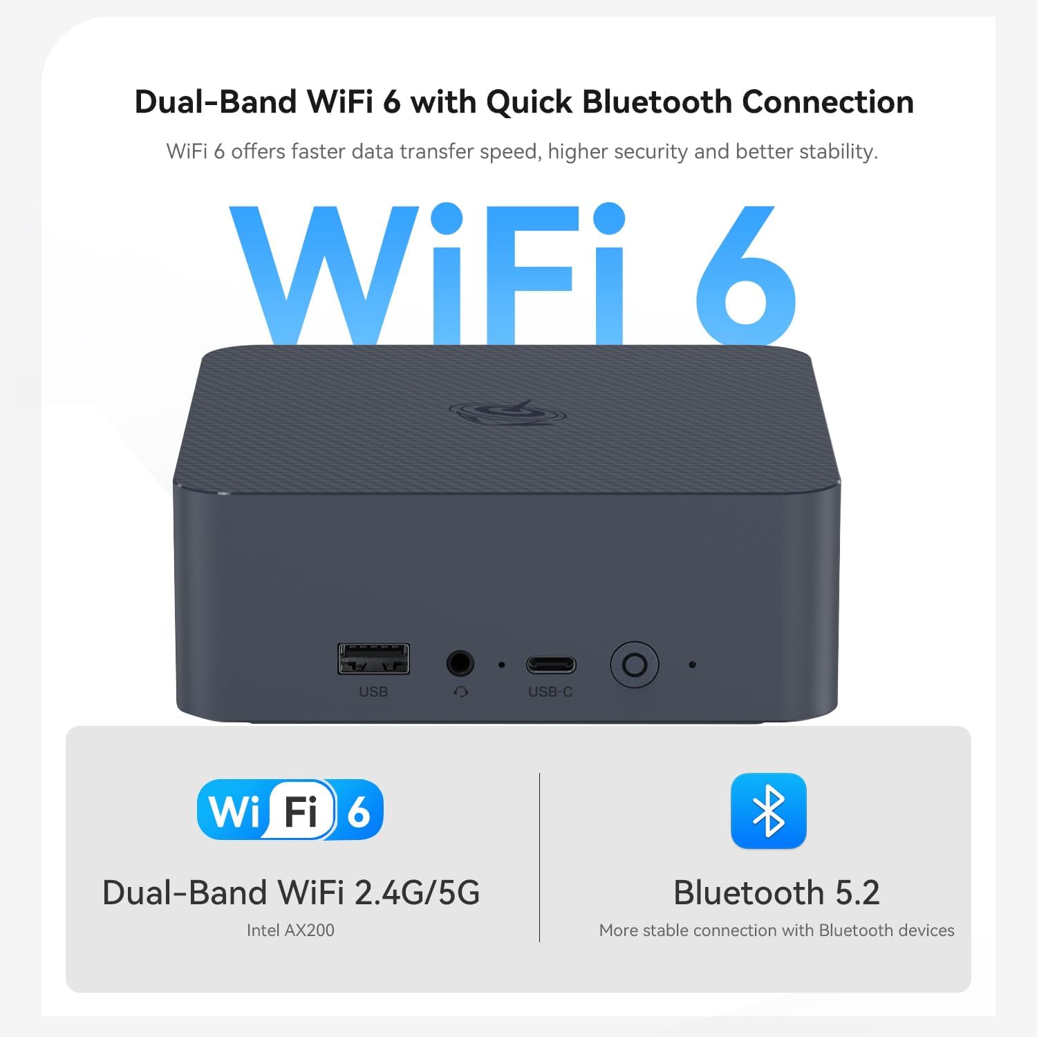 Beelink Mini PC  EQi12 Mini Computers Intel i5-1235U(Up to 4.4GHz) 10C/12T  Micro PC 16GB DDR4 RAM 500GB M.2 NVMe SSD  Desktop Computer 4K@60Hz/HDMI&DP/WiFi6/BT5.2/Gigabit Ethernet/HTPC/W-11 Pro
