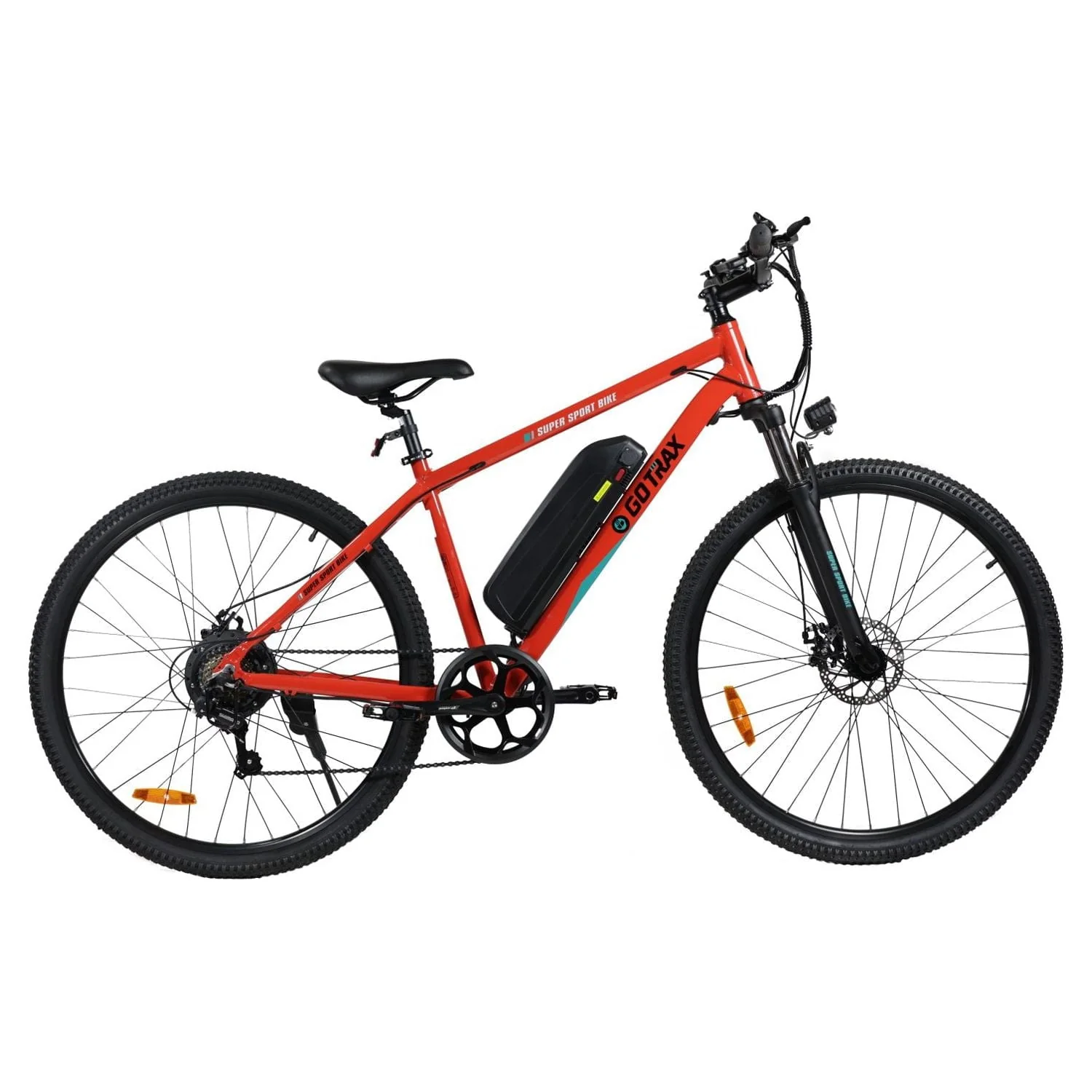 GOTRAX Traveler 29" Adult Electric Bicycle, 500W Motor up 20mph Commuter E Bikes for Adults, Orange Image 9