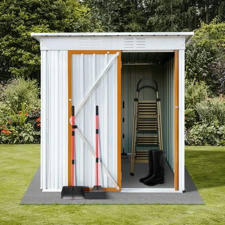 Outdoor Storage Sheds 5ftx3ft, Size: 33.8, White